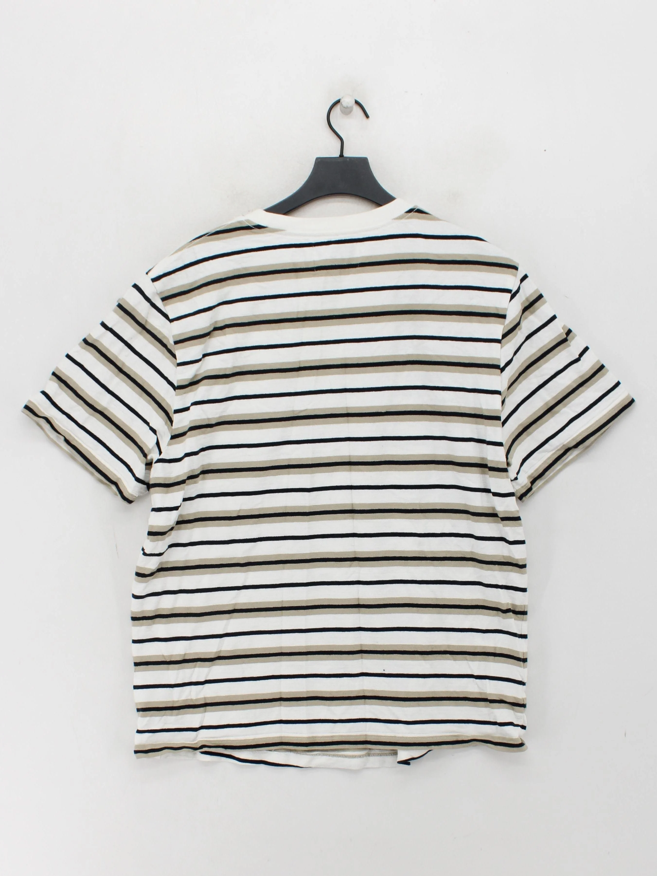 WAX London Men's T-Shirt XL White Striped Cotton with Elastane Basic - Image 2