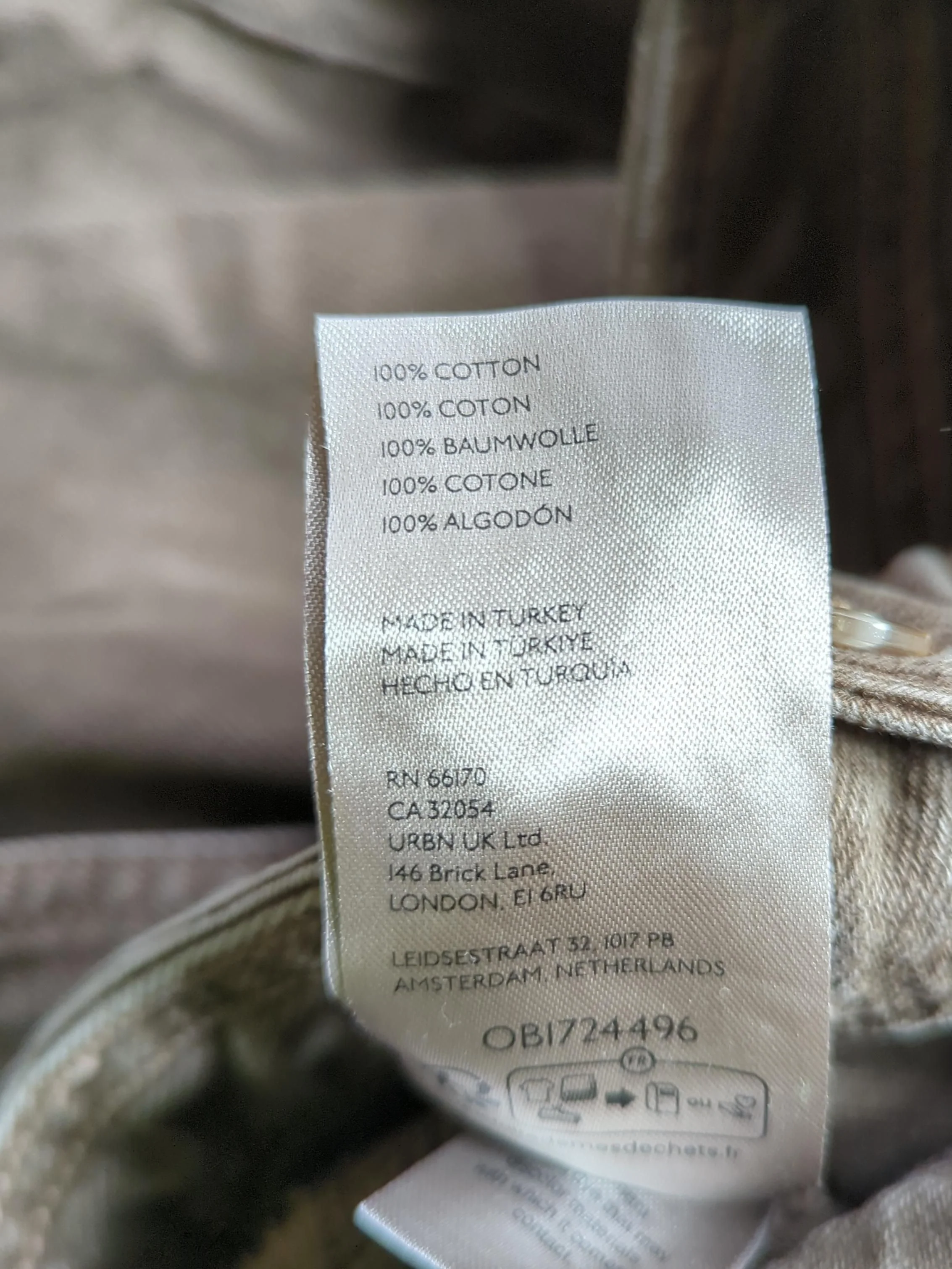 We The Free Men's Trousers XS Brown 100% Cotton Wide-Leg Cargo - Image 7