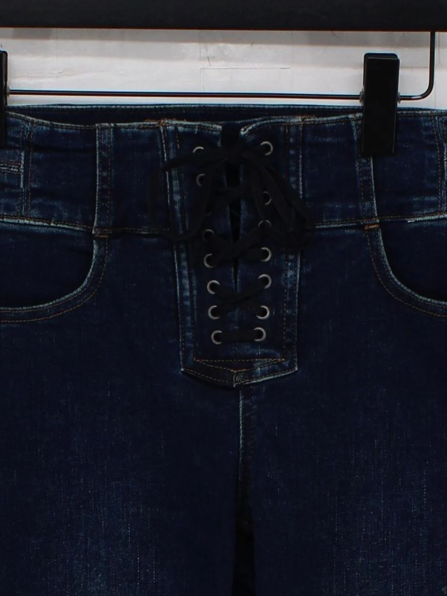 We The Free Women's Jeans UK 6 Blue Cotton with Polyester, Elastane Skinny - Image 3