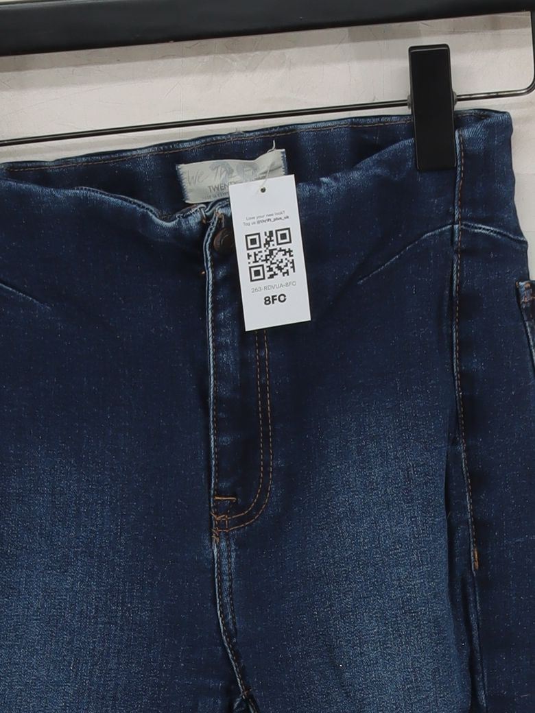 We The Free Women's Jeans W 28 in Blue Cotton with Elastane Skinny - Image 3