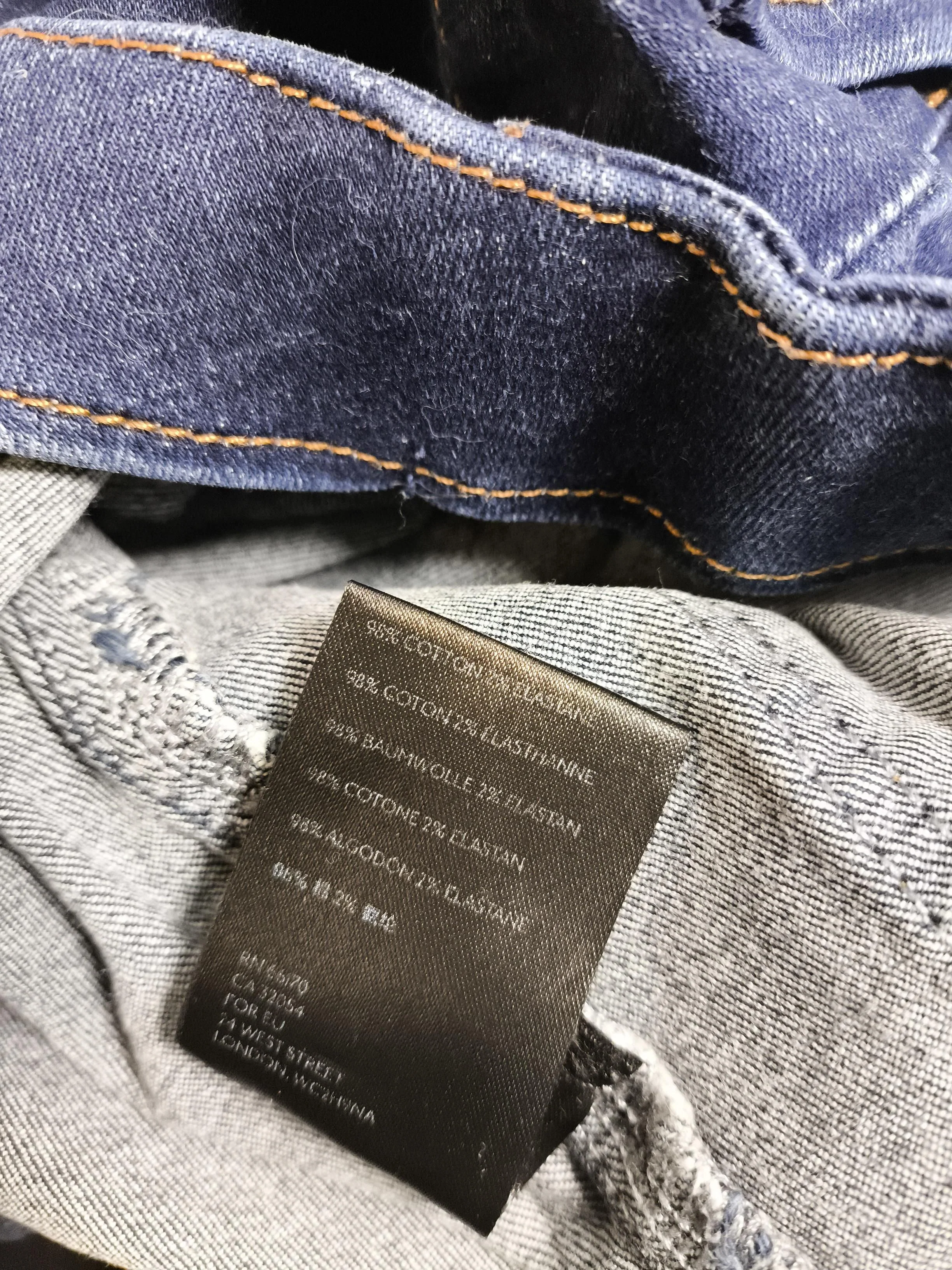 We The Free Women's Jeans W 28 in Blue Cotton with Elastane Skinny - Image 6