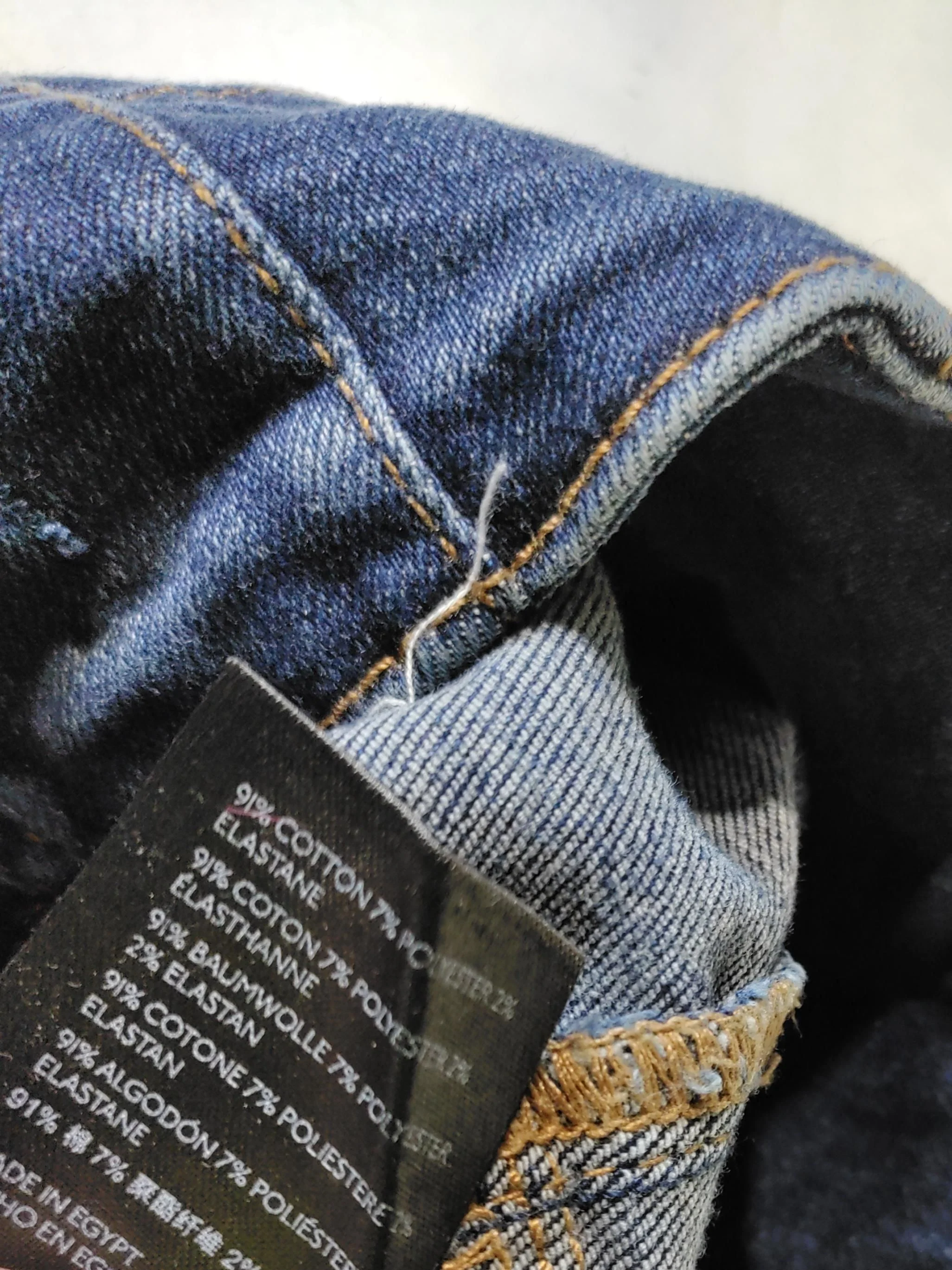 We The Free Women's Jeans W 28 in Blue Cotton with Polyester, Elastane Flared - Image 6