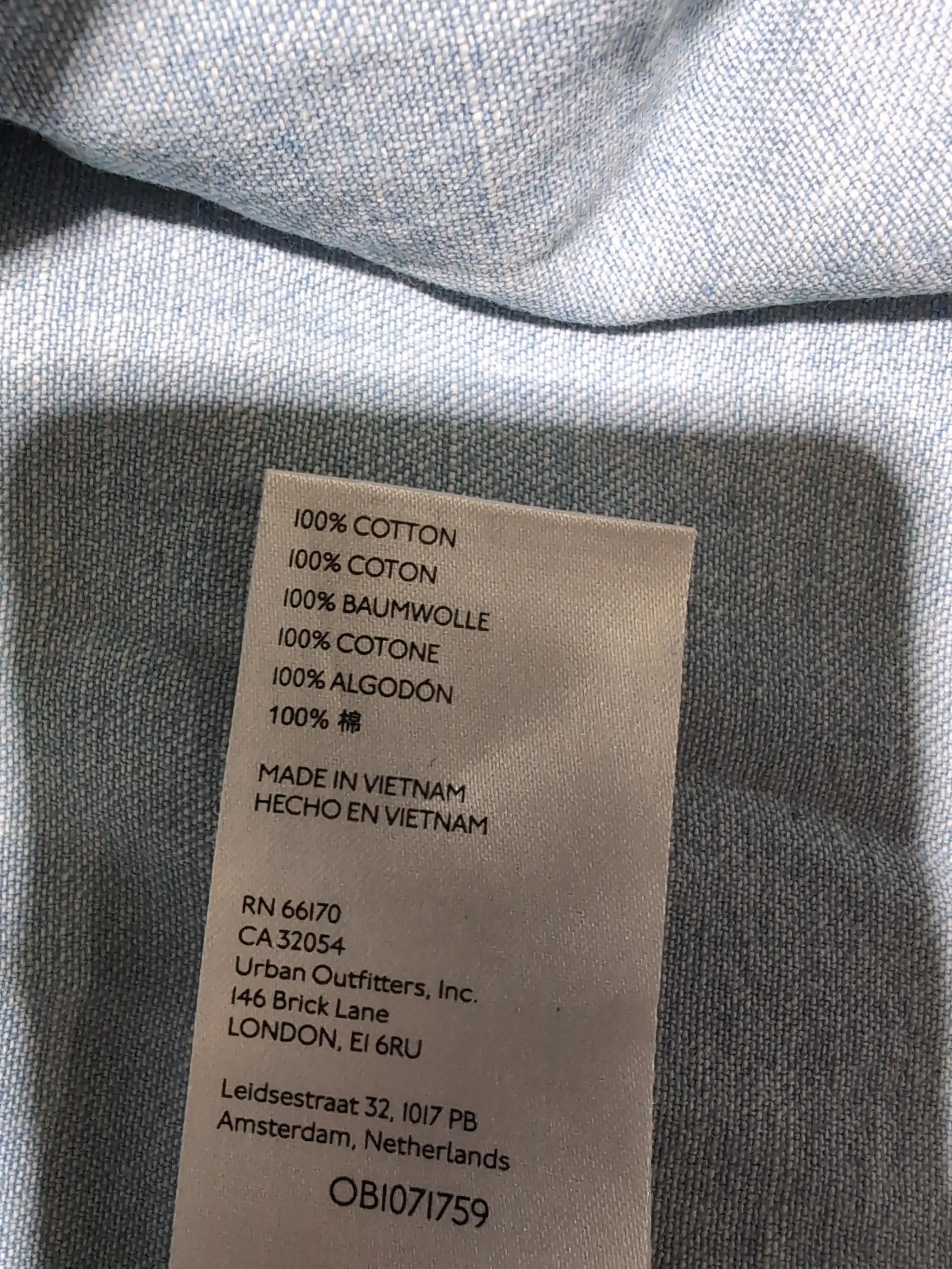 We The Free Women's Shirt M Blue 100% Cotton Long Sleeve Collared Basic - Image 6