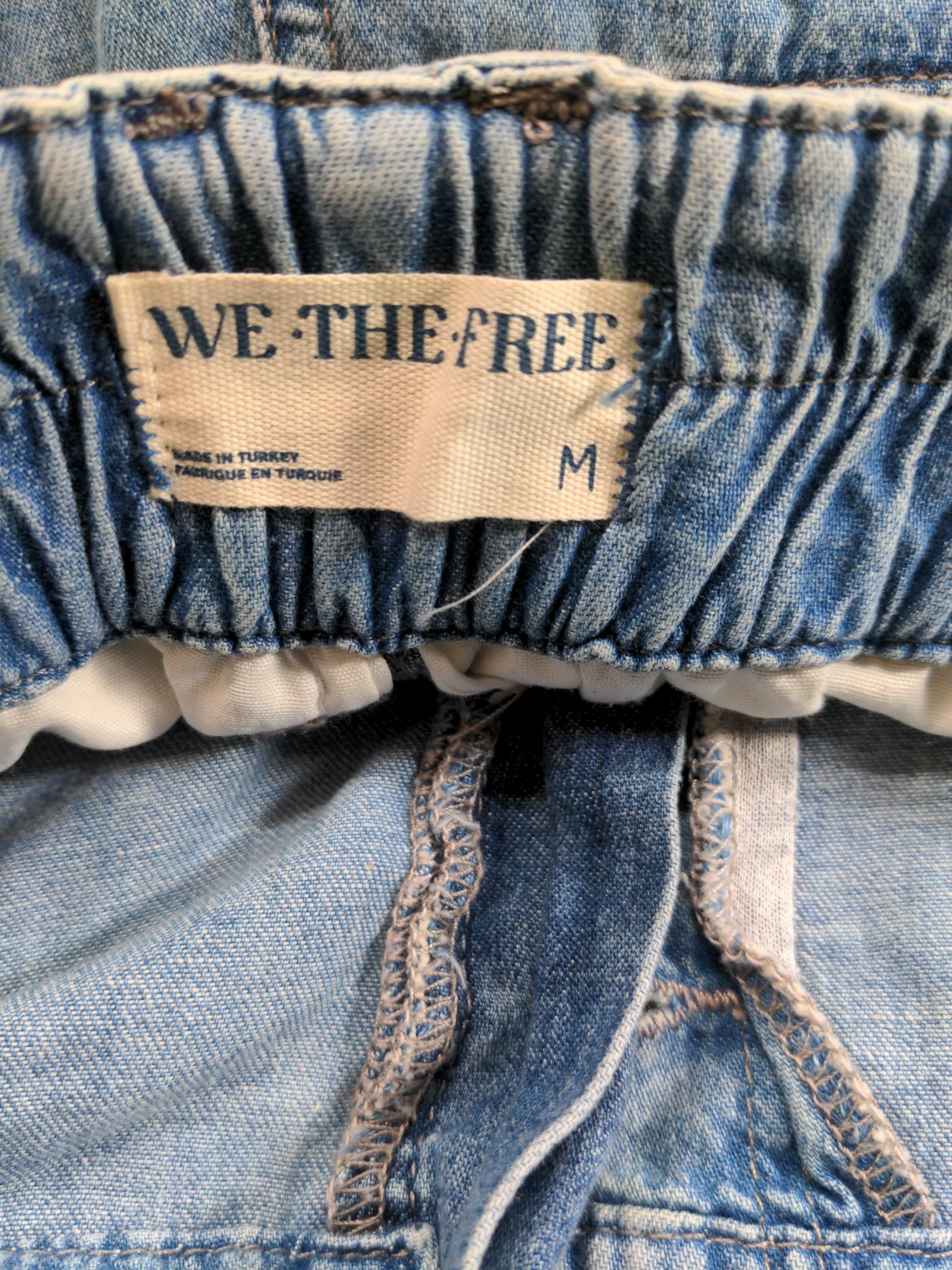 We The Free Women's Sports Bottoms M Blue 100% Cotton Tapered Sweatpants - Image 6