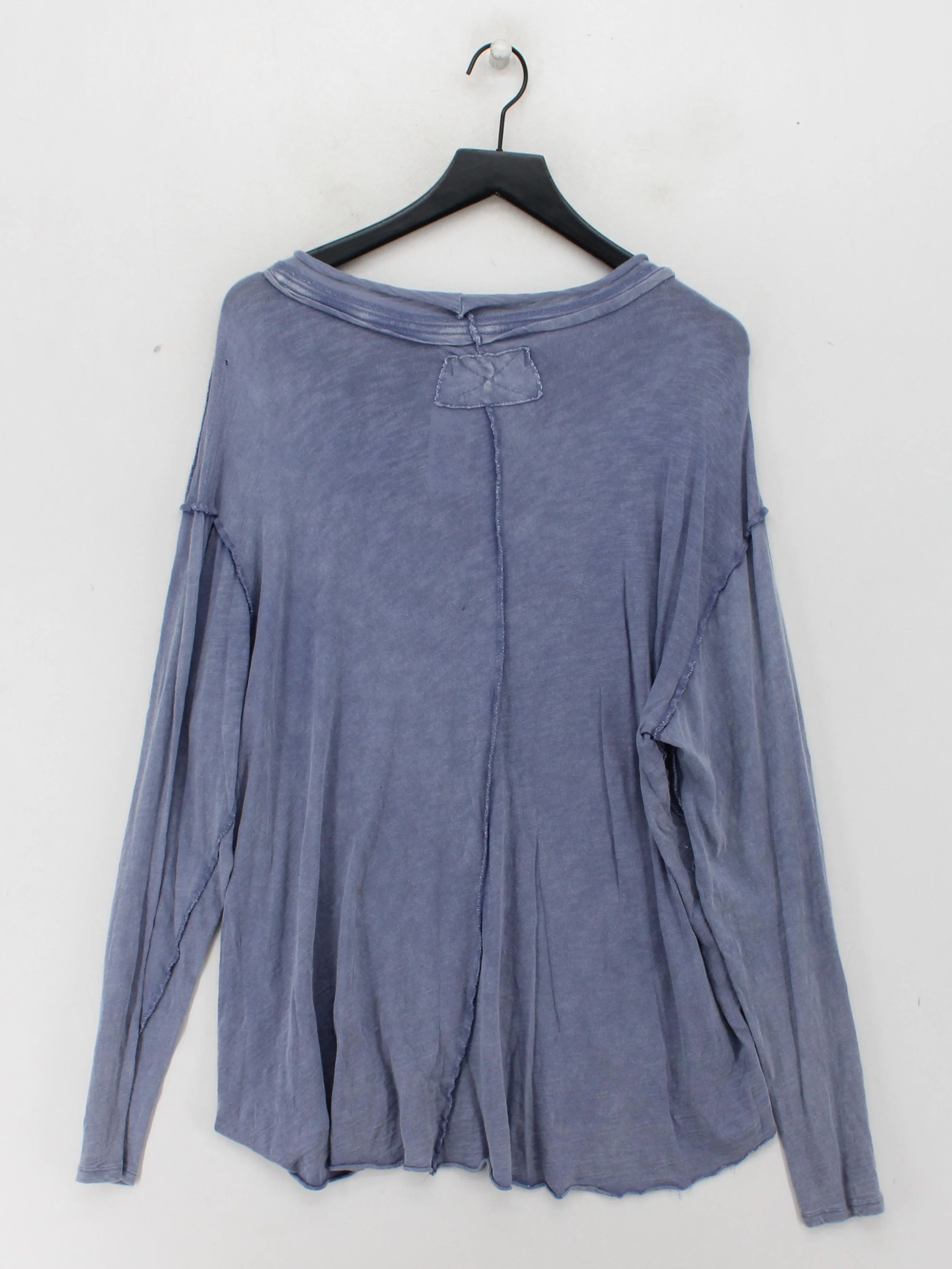 We The Free Women's T-Shirt L Blue 100% Cotton Short Sleeve Round Neck Basic - Image 2