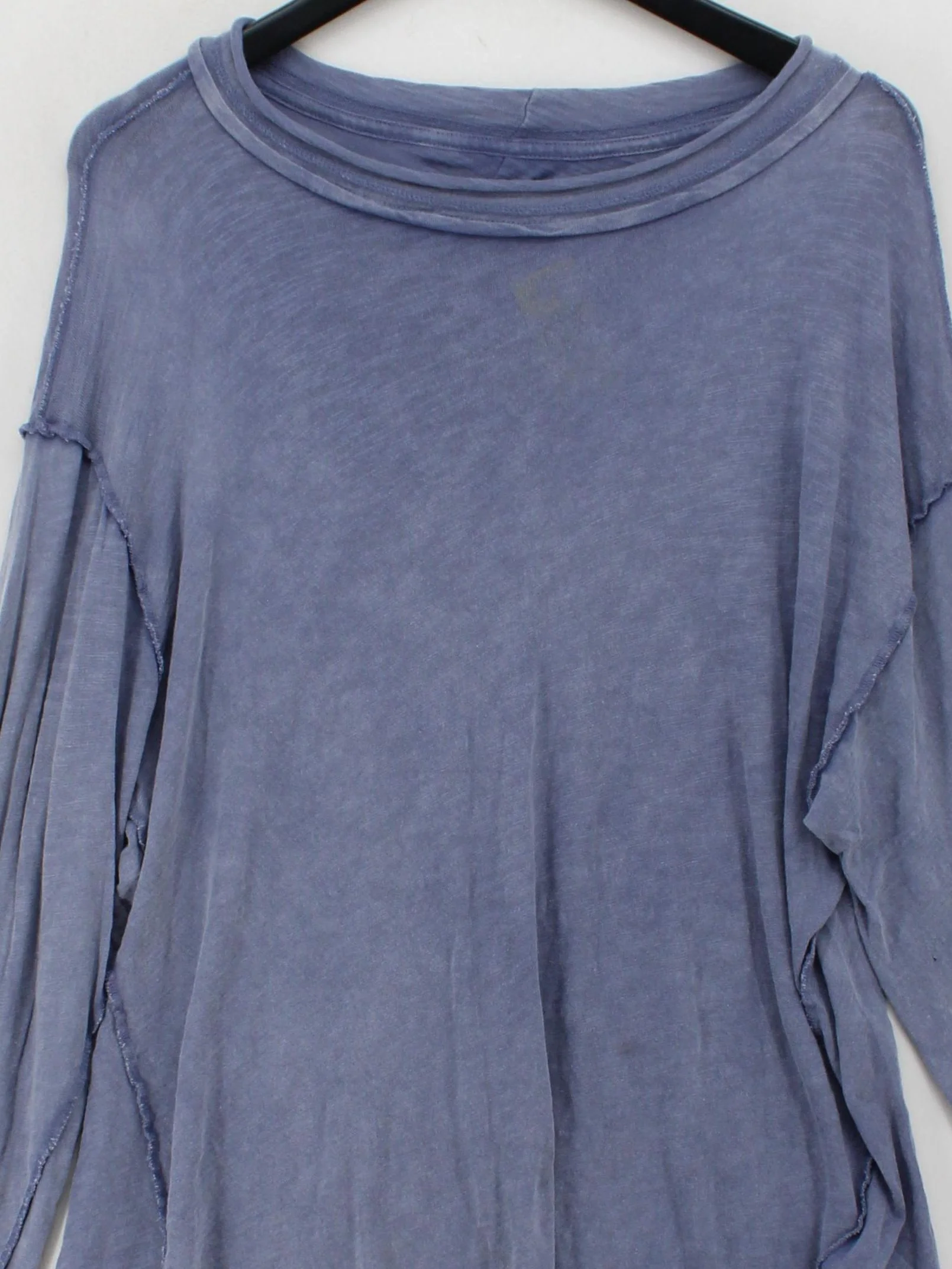 We The Free Women's T-Shirt L Blue 100% Cotton Short Sleeve Round Neck Basic - Image 3