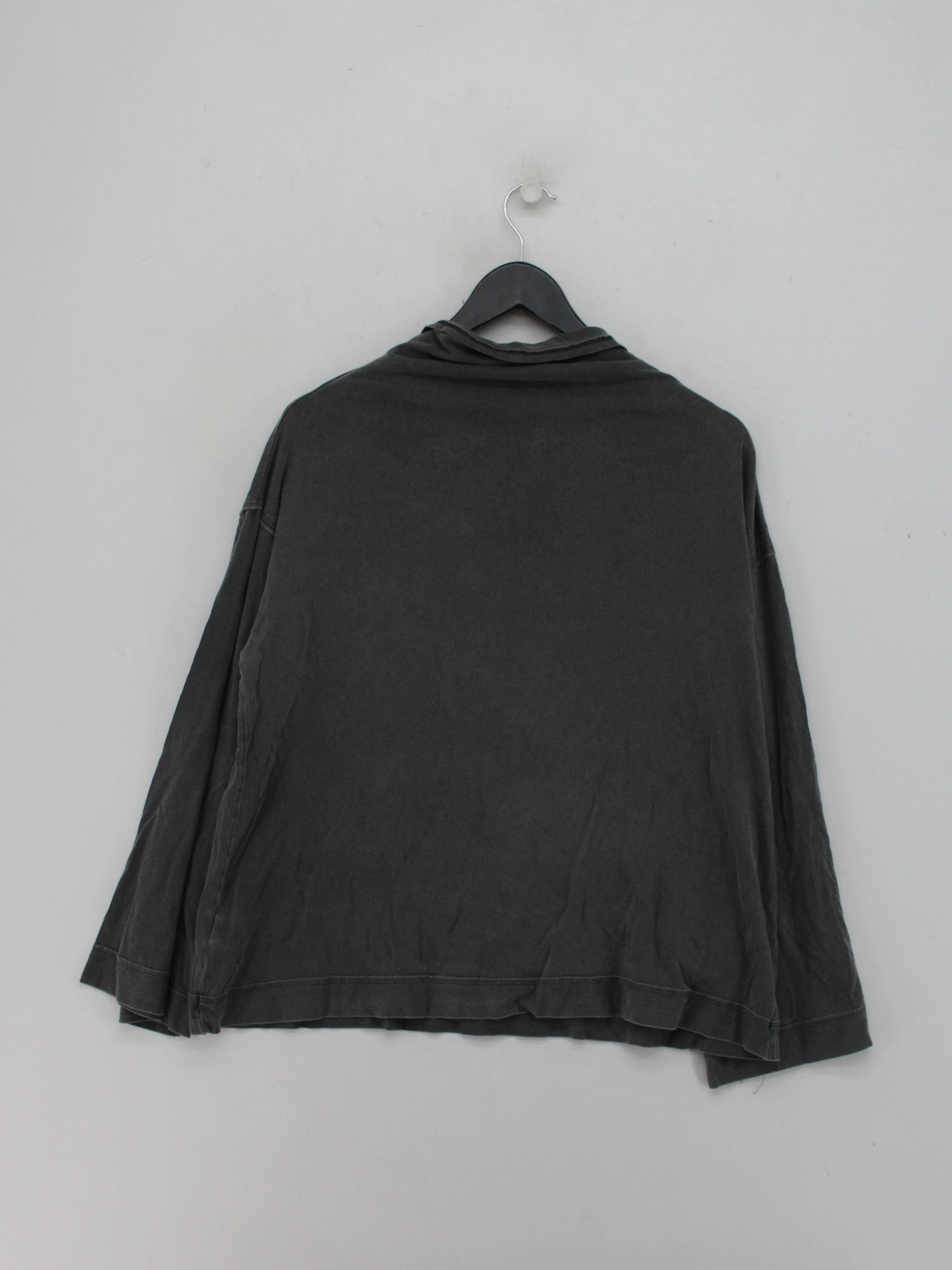 We The Free Women's Top S Grey 100% Cotton Long Sleeve Roll Neck Basic - Image 2