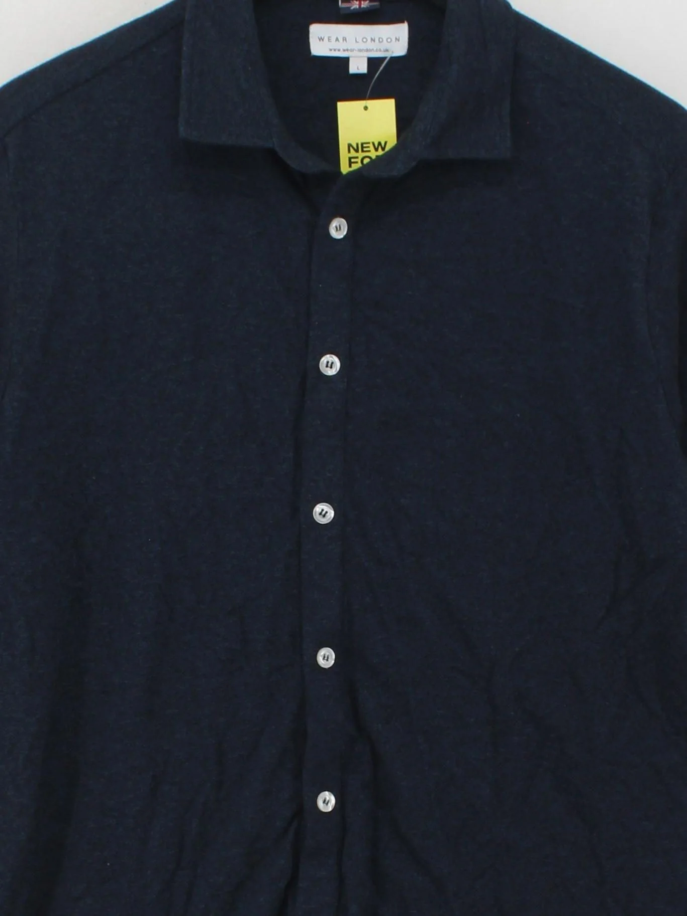 Wear London Men's Shirt L Blue 100% Cotton Basic - Image 3