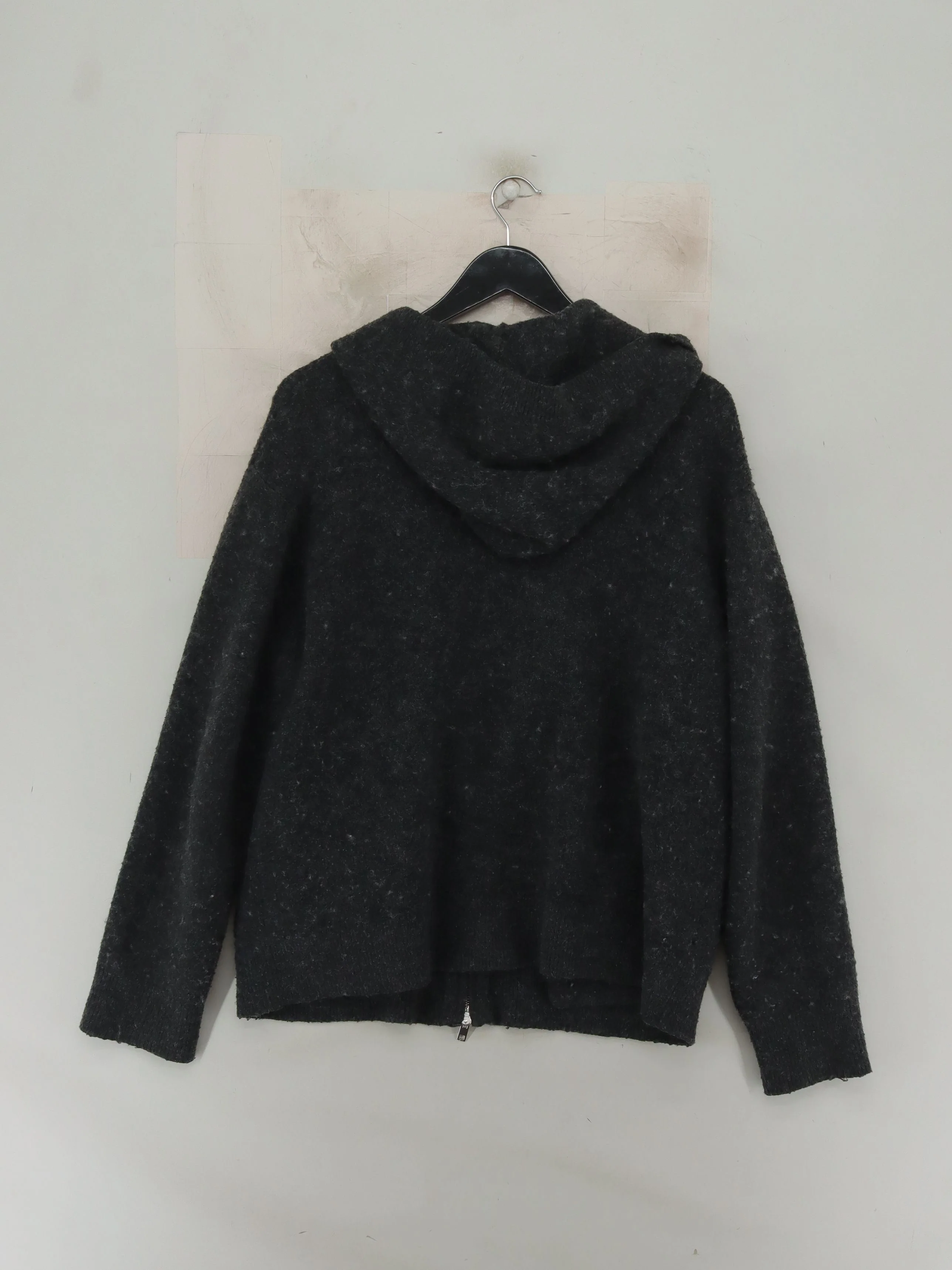 Weekday Men's Hoodie M Grey Polyester with Wool, Elastane Pullover - Image 2