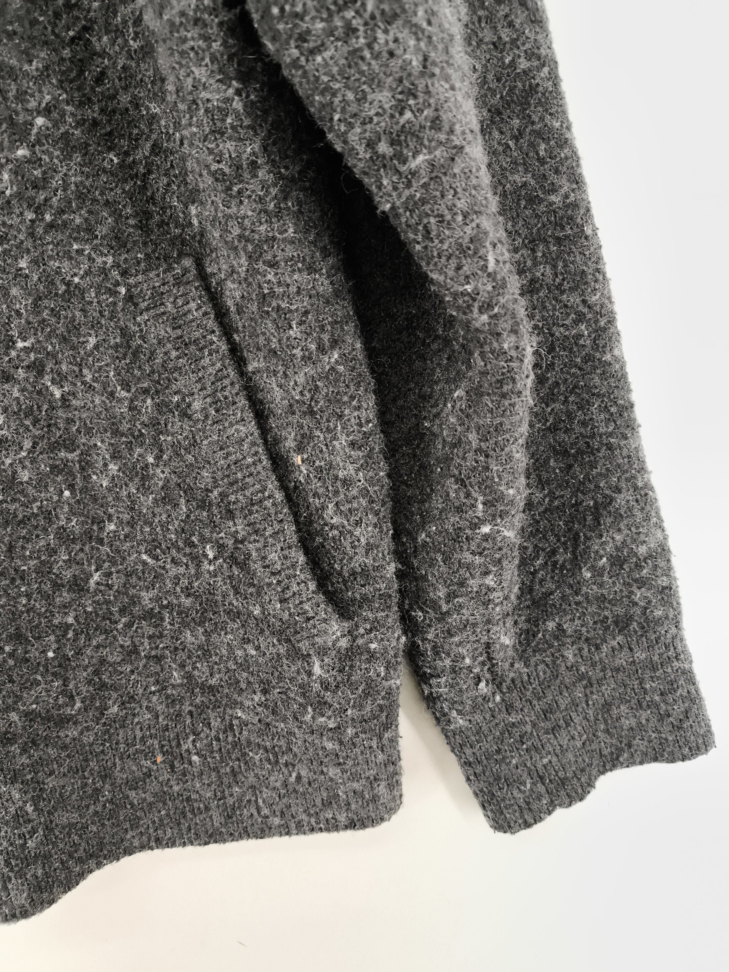 Weekday Men's Hoodie M Grey Polyester with Wool, Elastane Pullover - Image 5