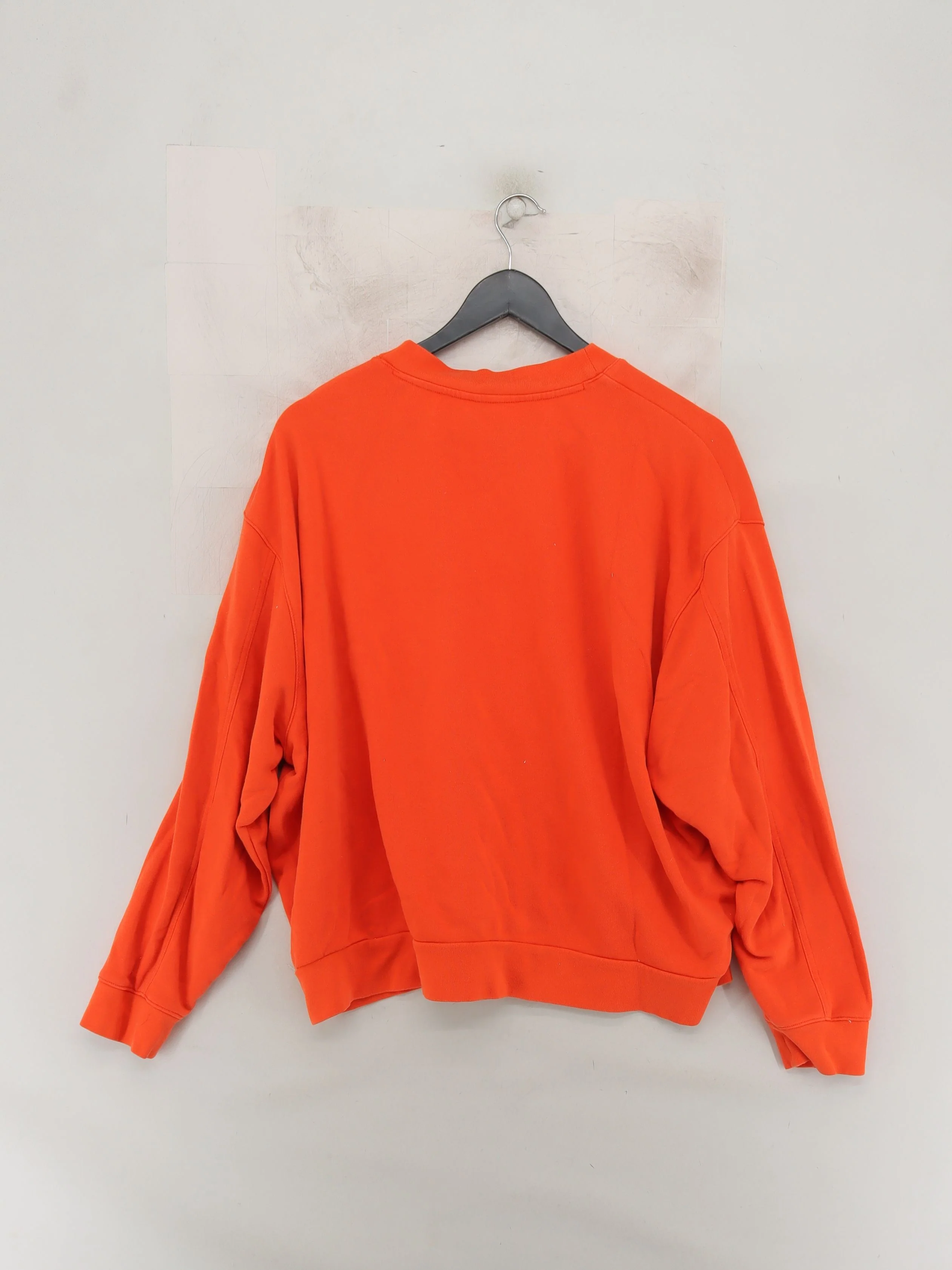Weekday Men's Hoodie M Orange Cotton with Polyester Pullover - Image 2