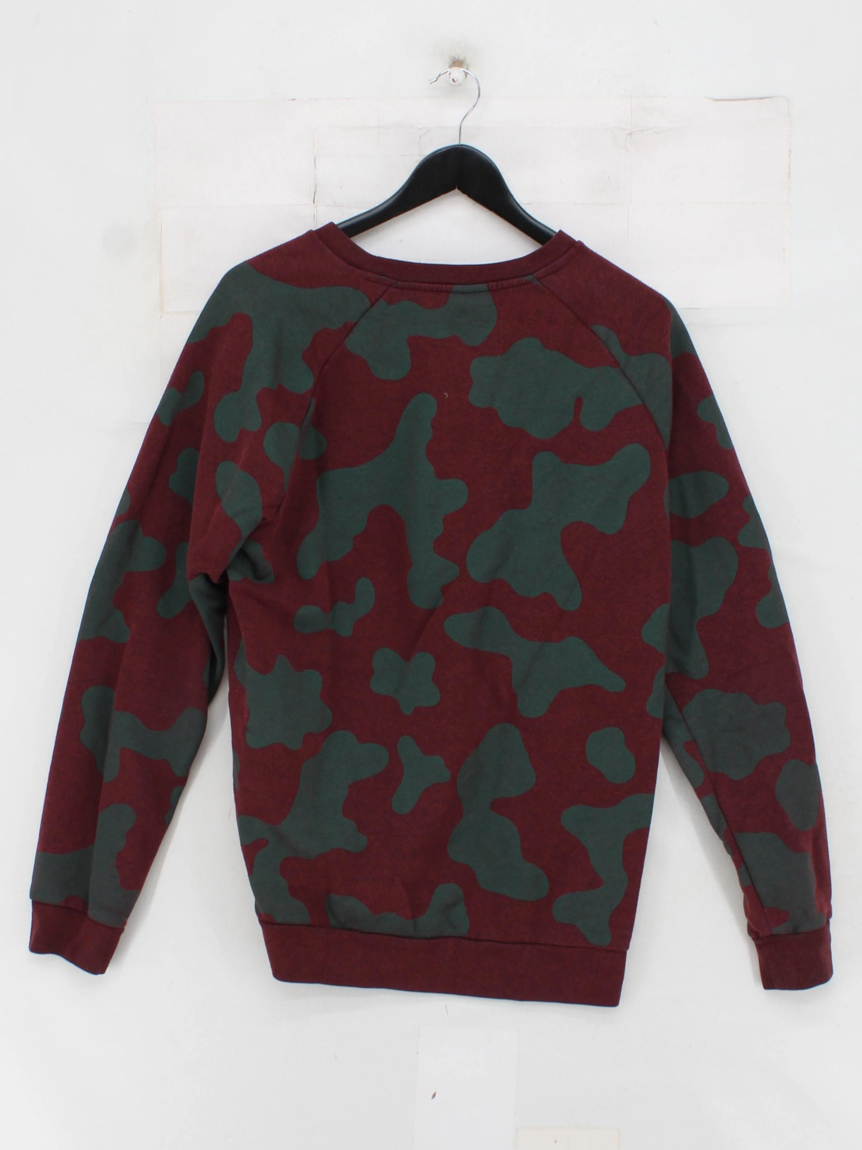 Weekday Men's Hoodie M Red Camo Cotton with Polyester Pullover - Image 2