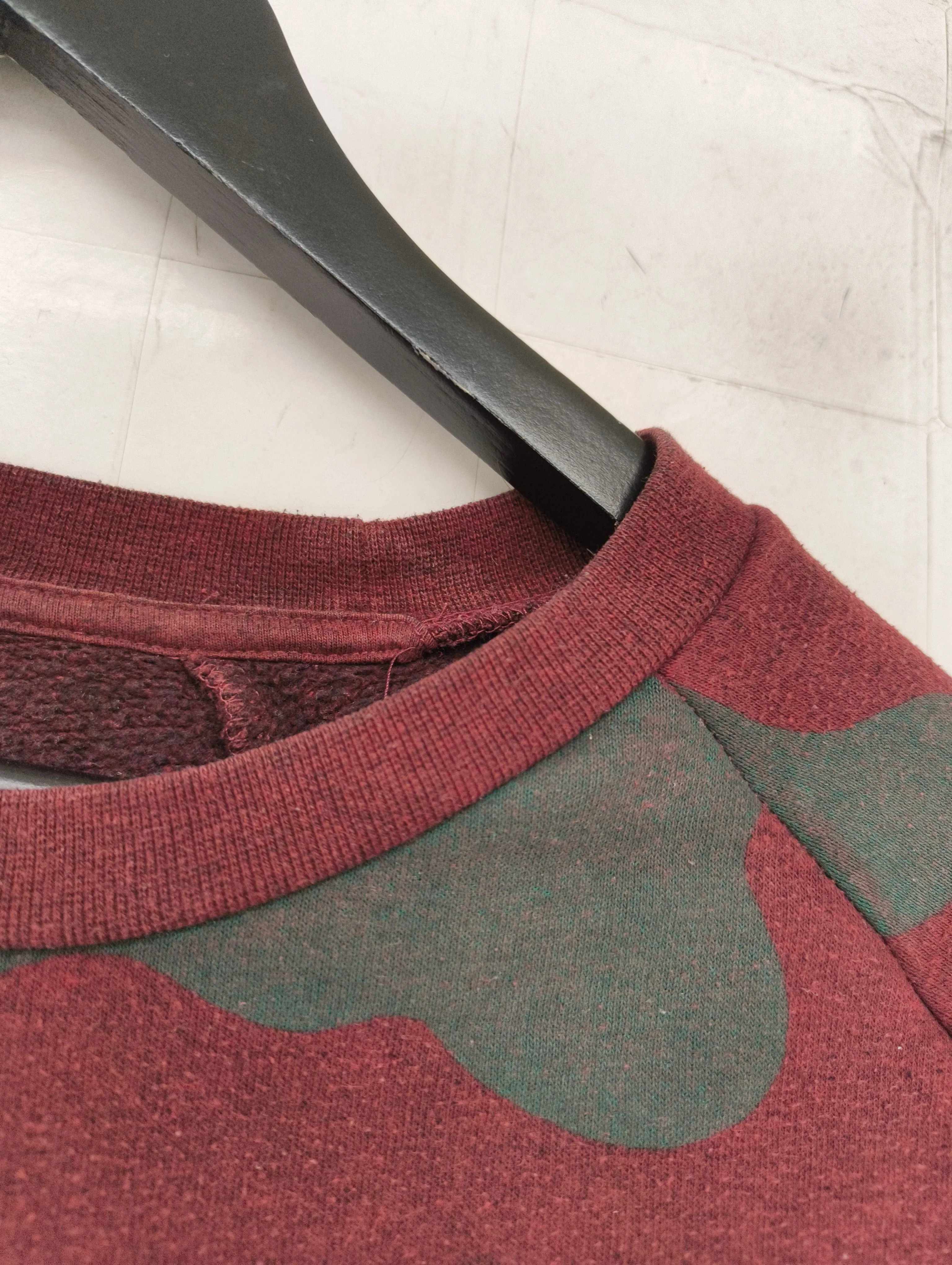 Weekday Men's Hoodie M Red Camo Cotton with Polyester Pullover - Image 5