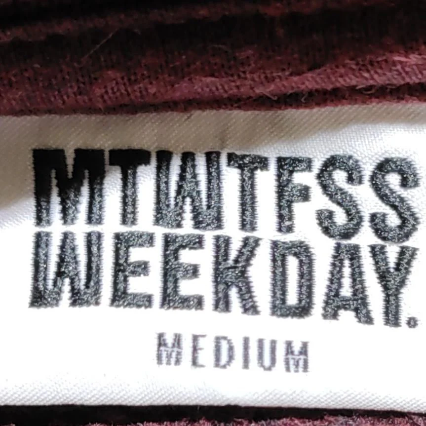 Weekday Men's Hoodie M Red Camo Cotton with Polyester Pullover - Image 7