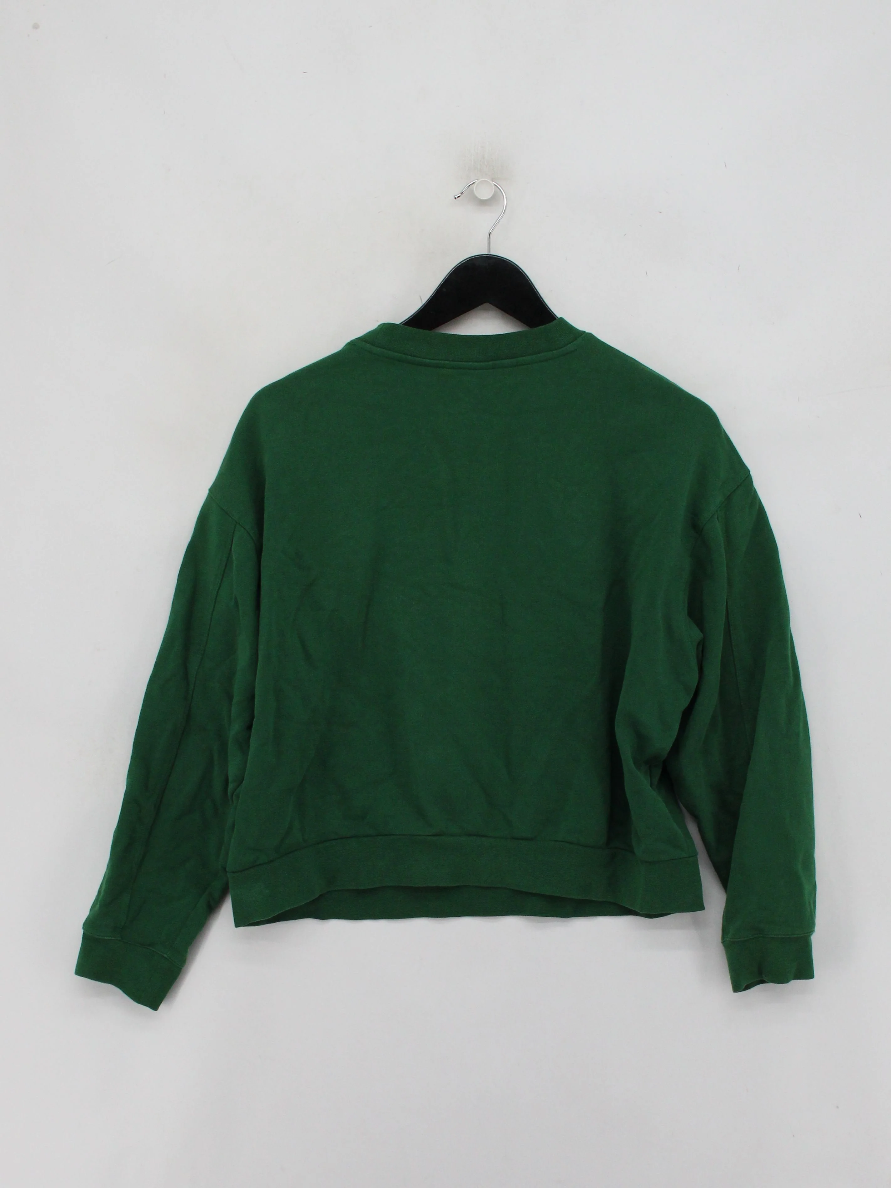 Weekday Men's Hoodie XS Green Graphic 100% Cotton Pullover - Image 2