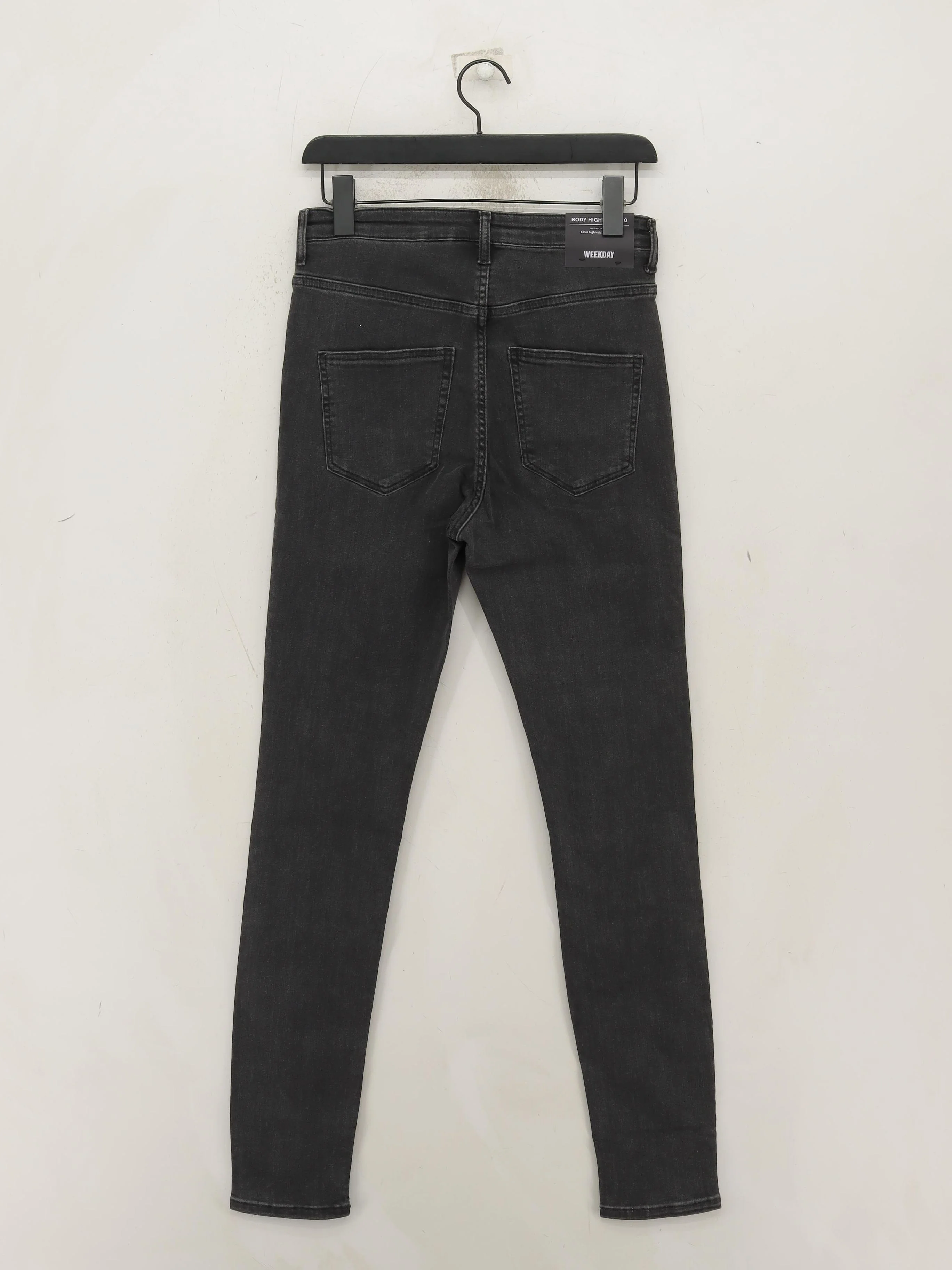 Weekday Men's Jeans W 30 in; L 30 in Grey Cotton with Elastane Skinny - Image 2