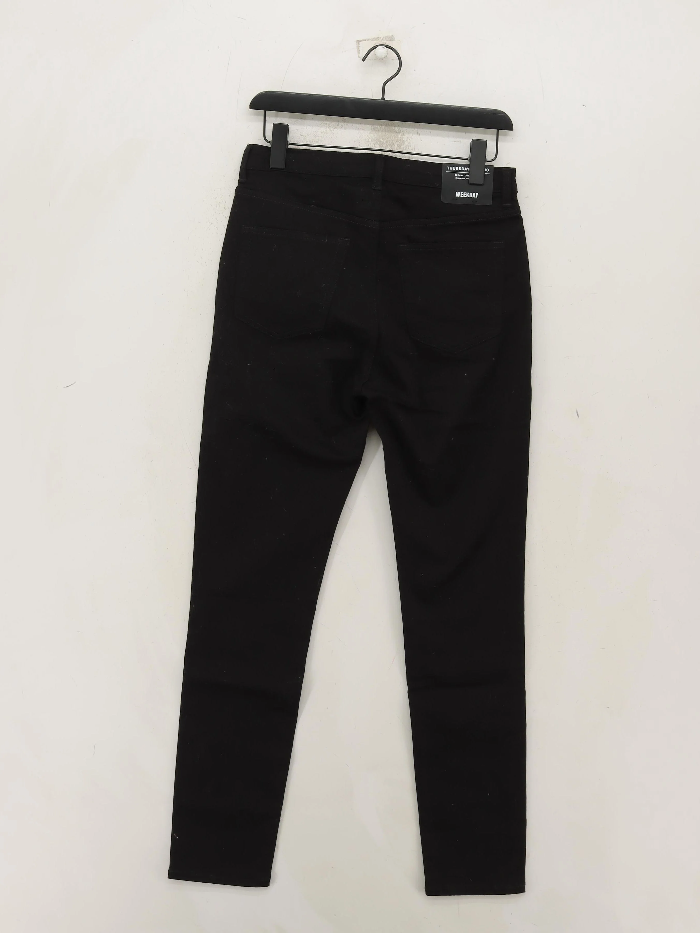 Weekday Men's Jeans W 31 in; L 30 in Black Cotton with Elastane Skinny - Image 2