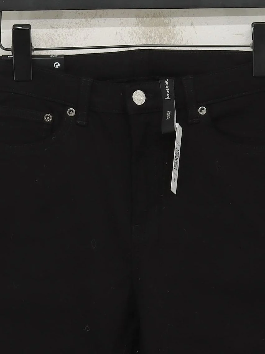 Weekday Men's Jeans W 31 in; L 30 in Black Cotton with Elastane Skinny - Image 3