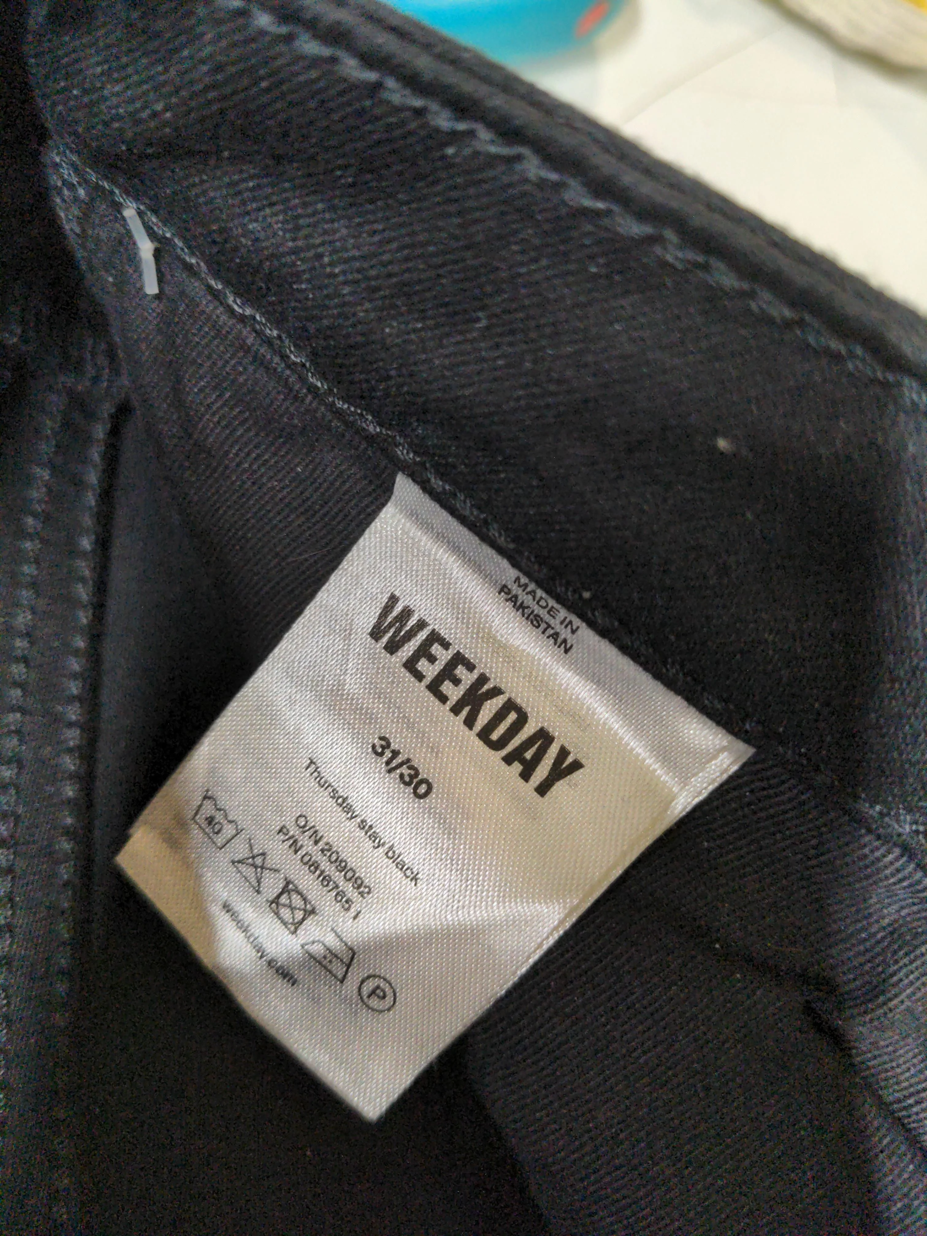 Weekday Men's Jeans W 31 in; L 30 in Black Cotton with Elastane Skinny - Image 5