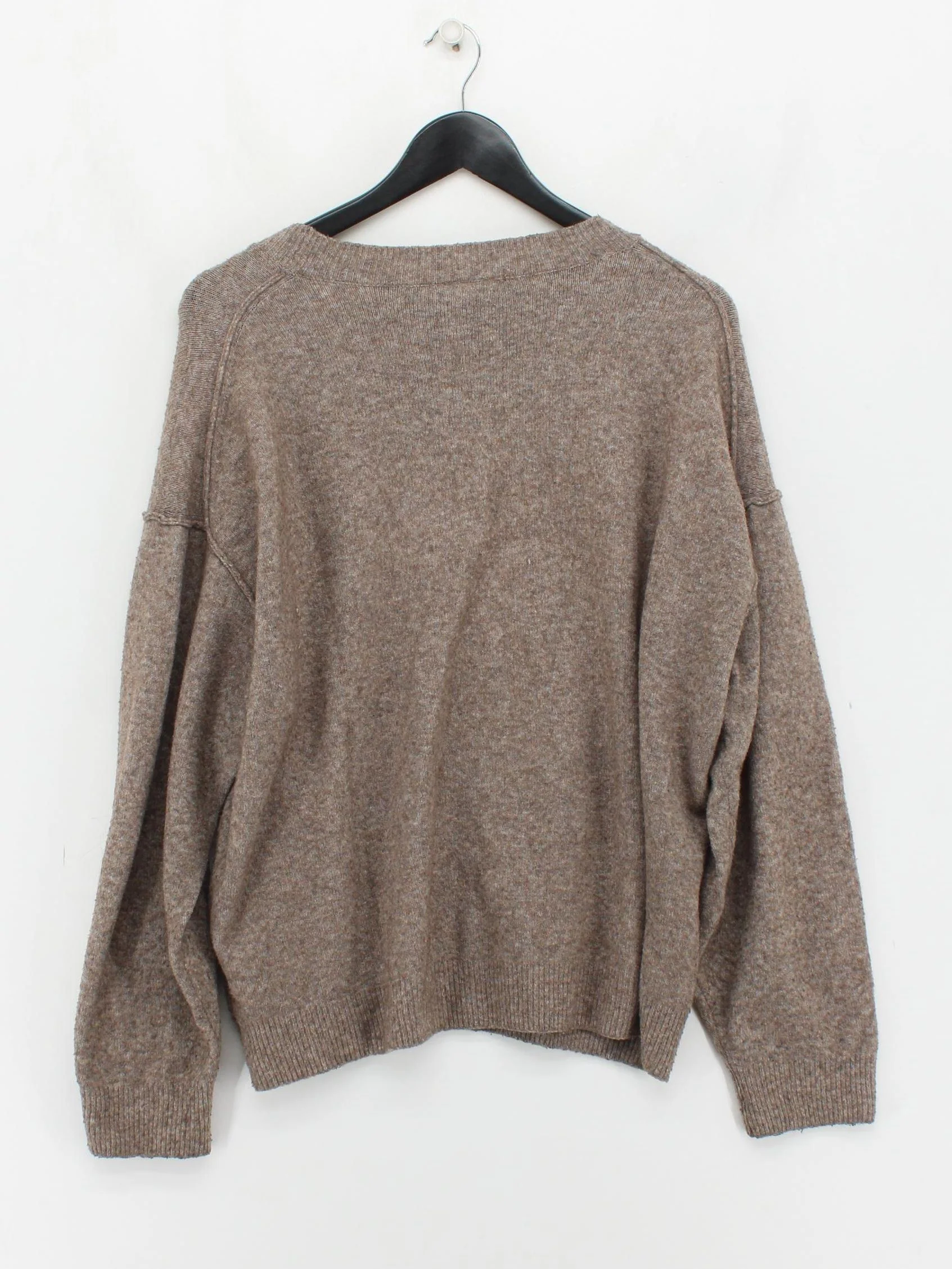 Weekday Men's Jumper S Brown Wool with Polyamide, Polyester, Elastane Pullover - Image 2