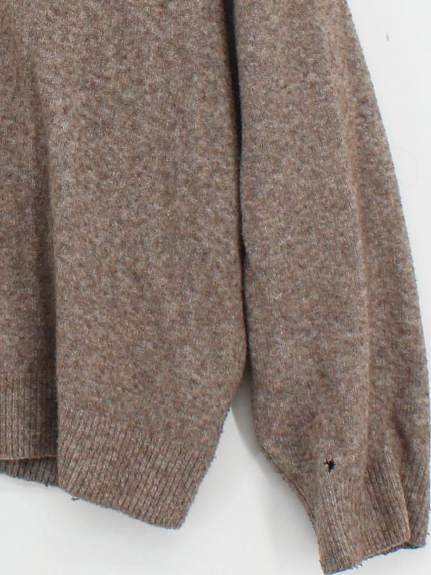 Weekday Men's Jumper S Brown Wool with Polyamide, Polyester, Elastane Pullover - Image 4