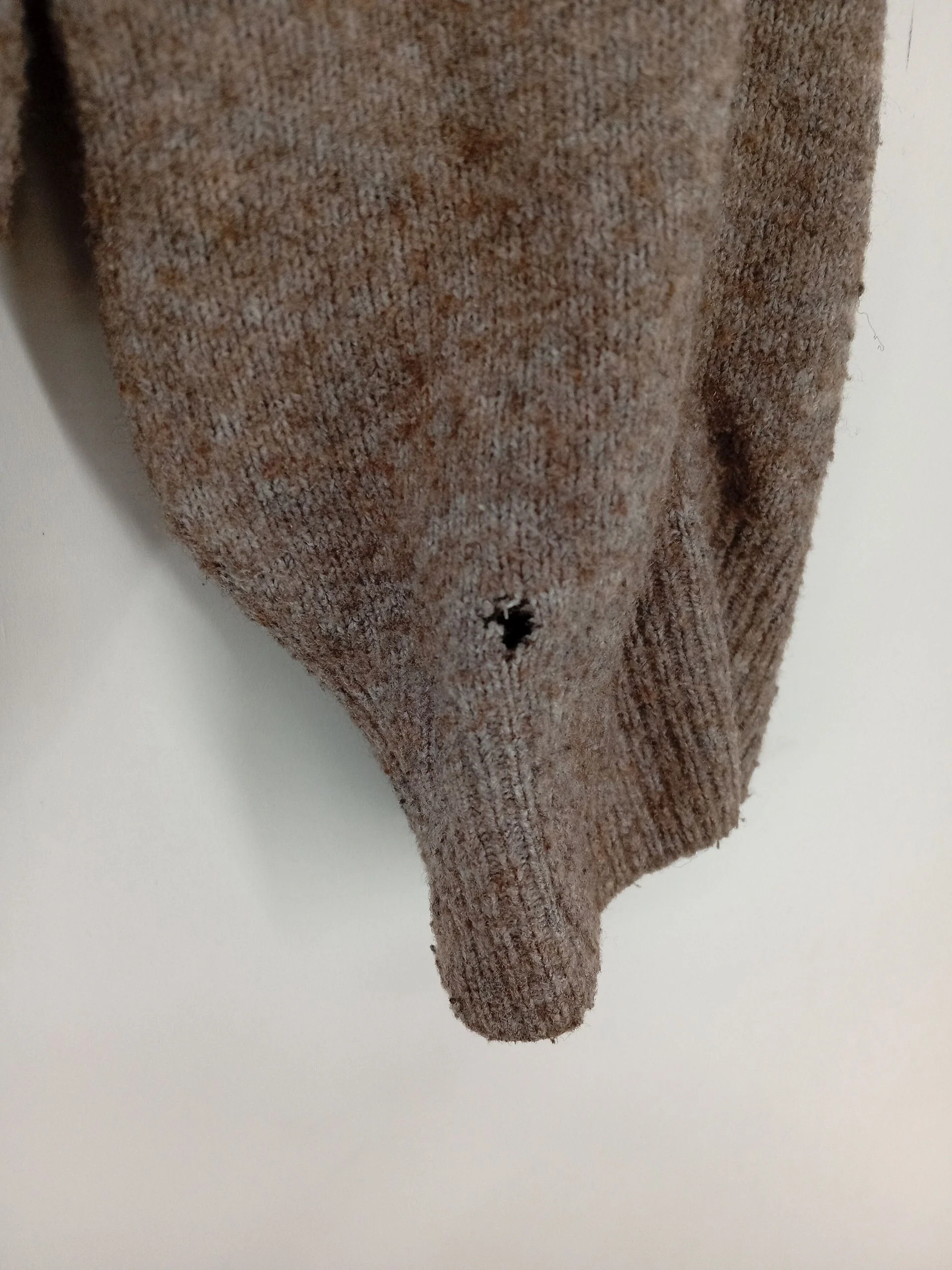 Weekday Men's Jumper S Brown Wool with Polyamide, Polyester, Elastane Pullover - Image 5
