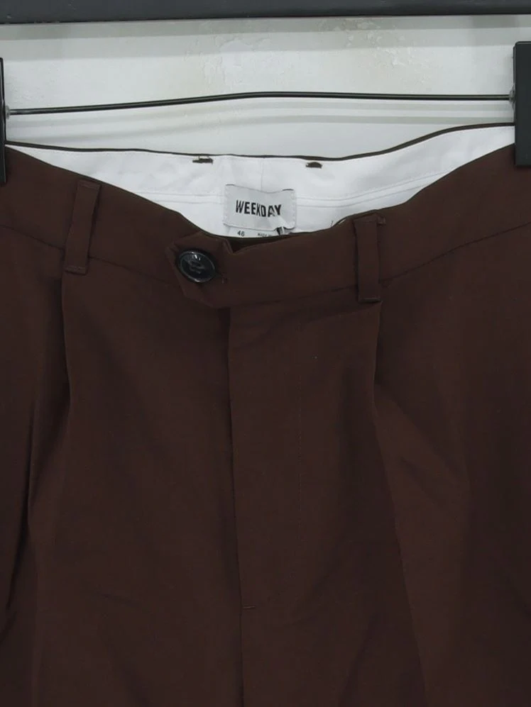 Weekday Men's Suit Trousers W 30 in Brown Polyester New with tags - Image 3
