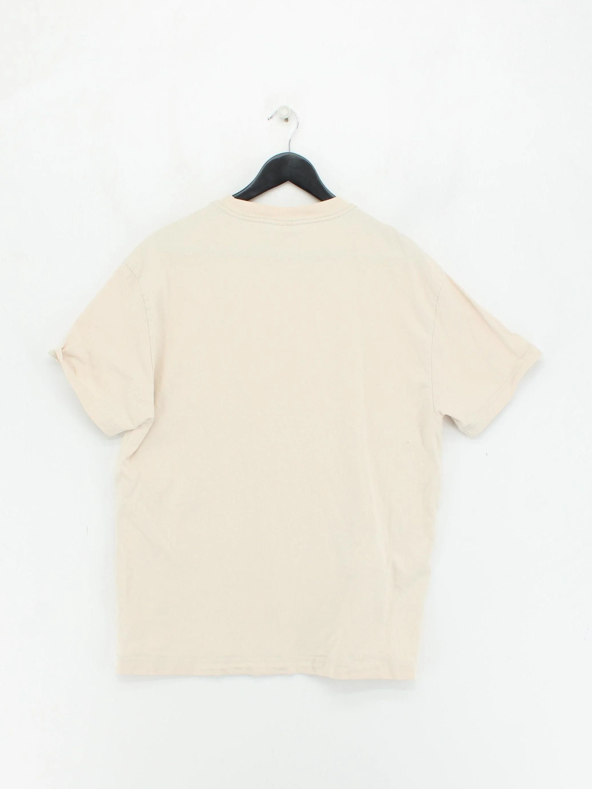 Weekday Men's T-Shirt M Cream Graphic 100% Cotton Basic - Image 2