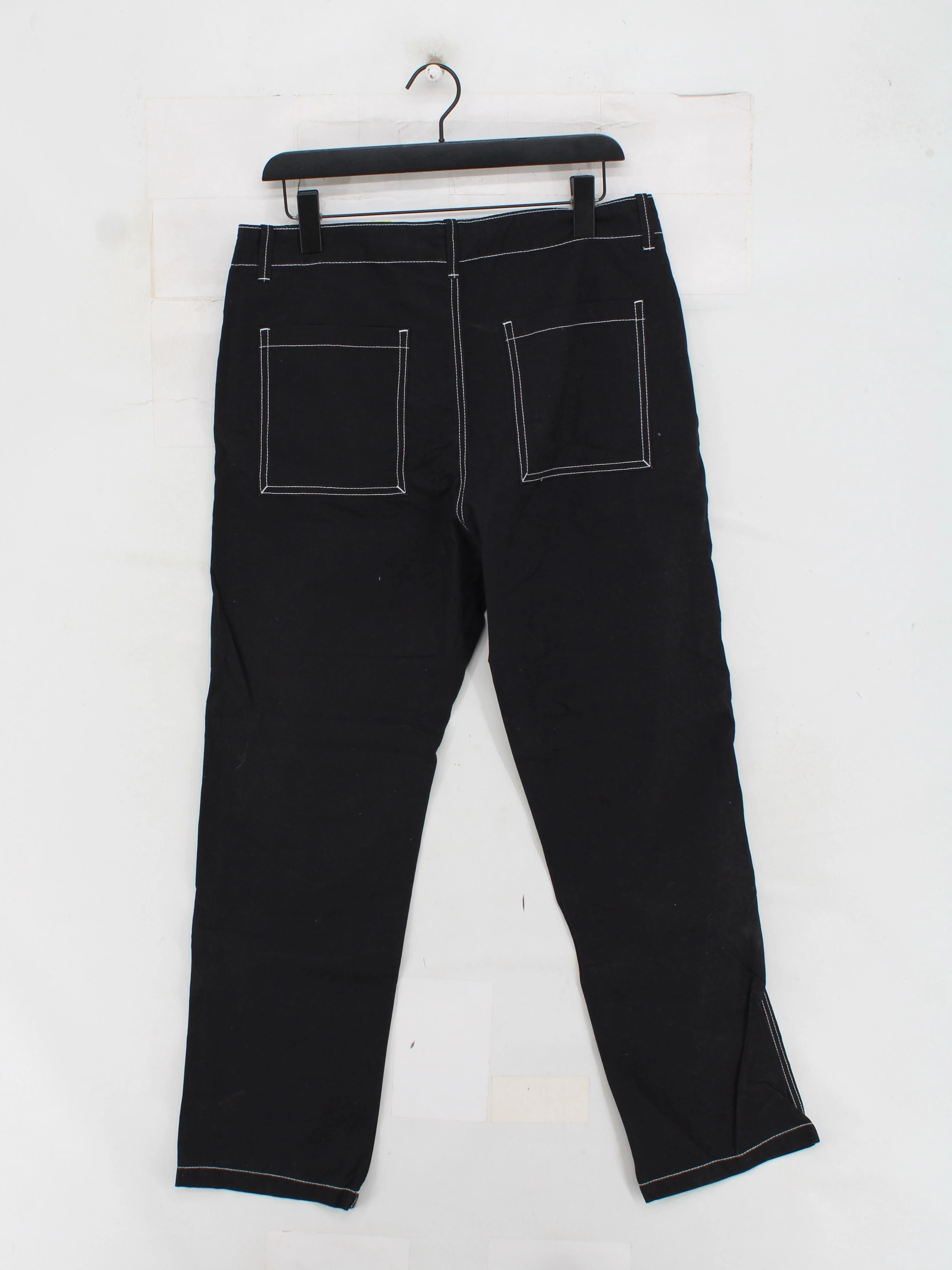 Weekday Men's Trousers L Black 100% Cotton Straight Chino - Image 2
