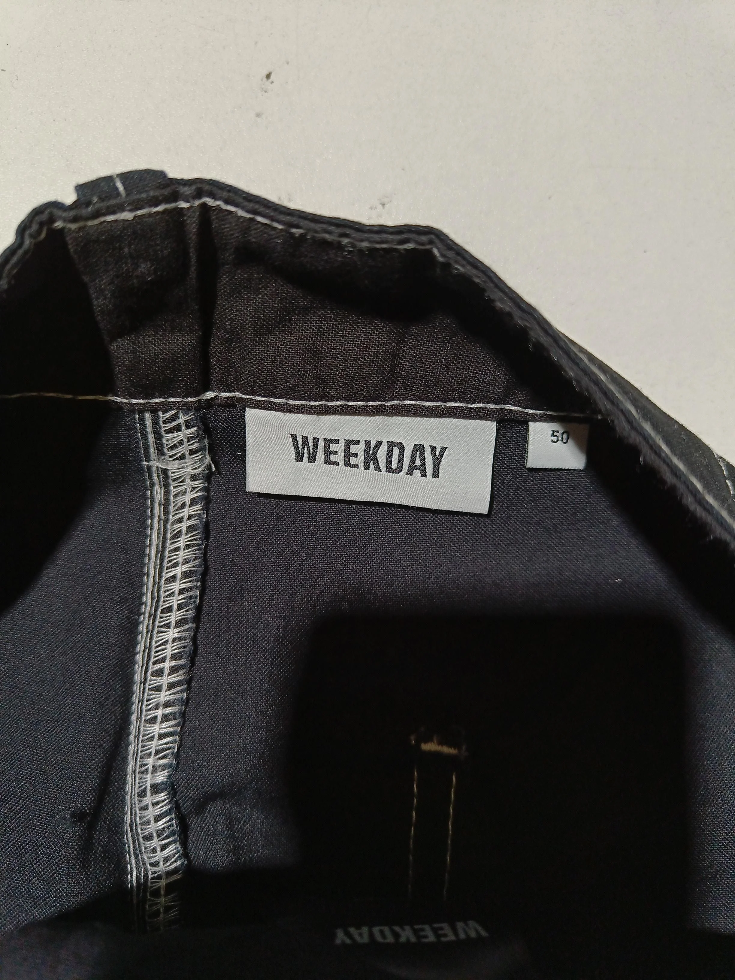 Weekday Men's Trousers L Black 100% Cotton Straight Chino - Image 5