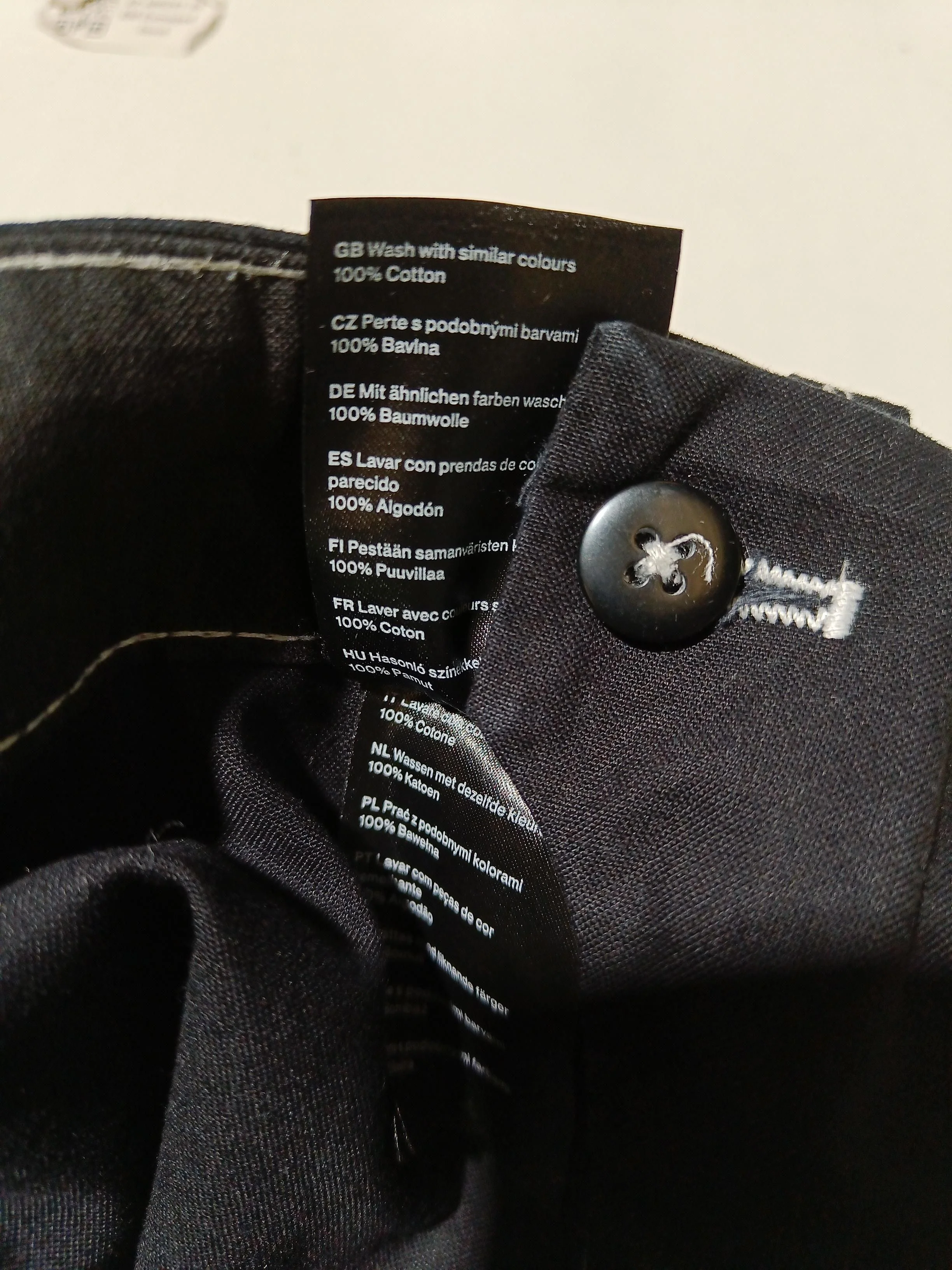 Weekday Men's Trousers L Black 100% Cotton Straight Chino - Image 6