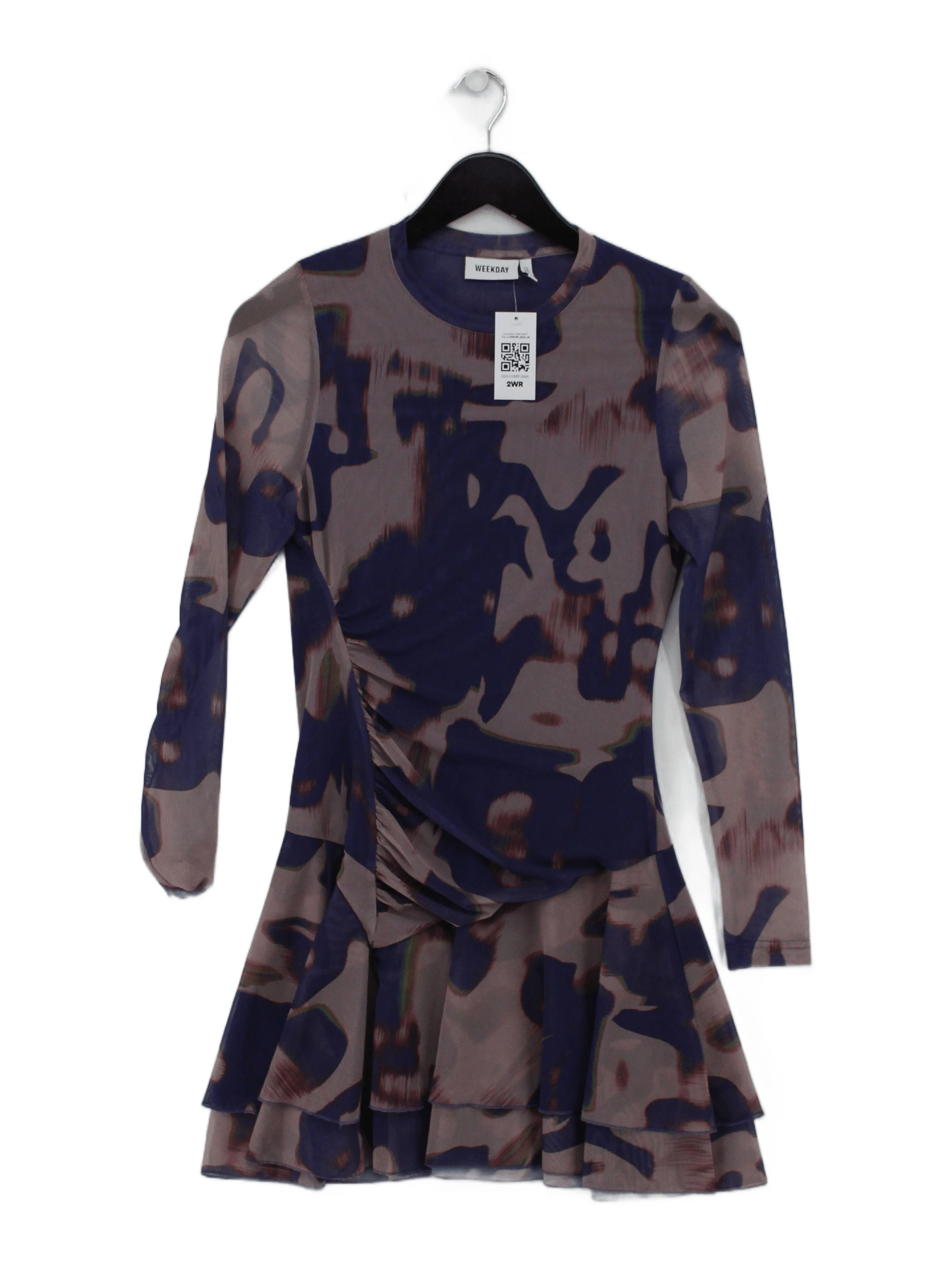 Weekday Skater Mini Dress S in Blue