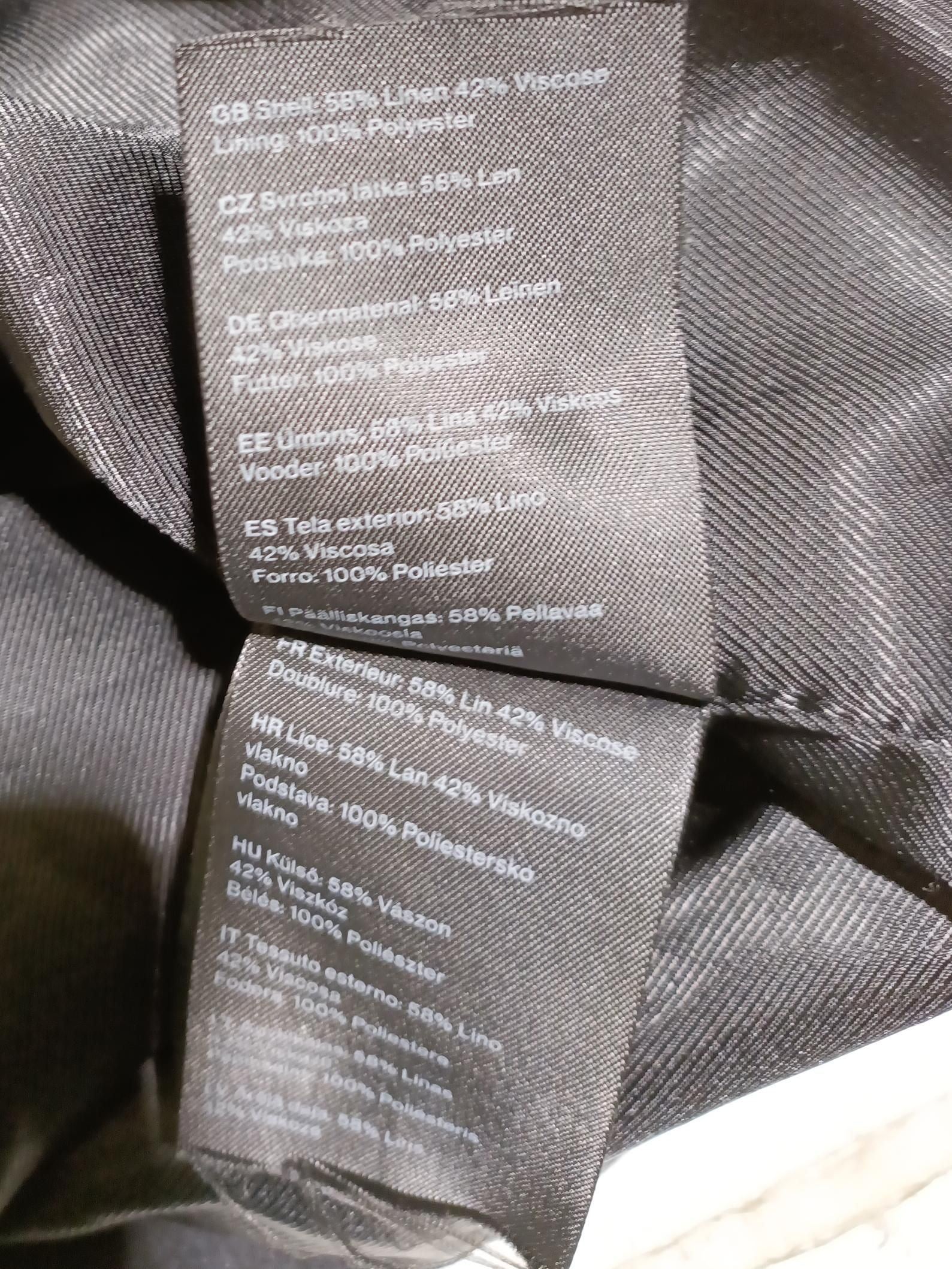Weekday Women's Blazer UK 6 Black Linen with Viscose, Polyester Overcoat - Image 6