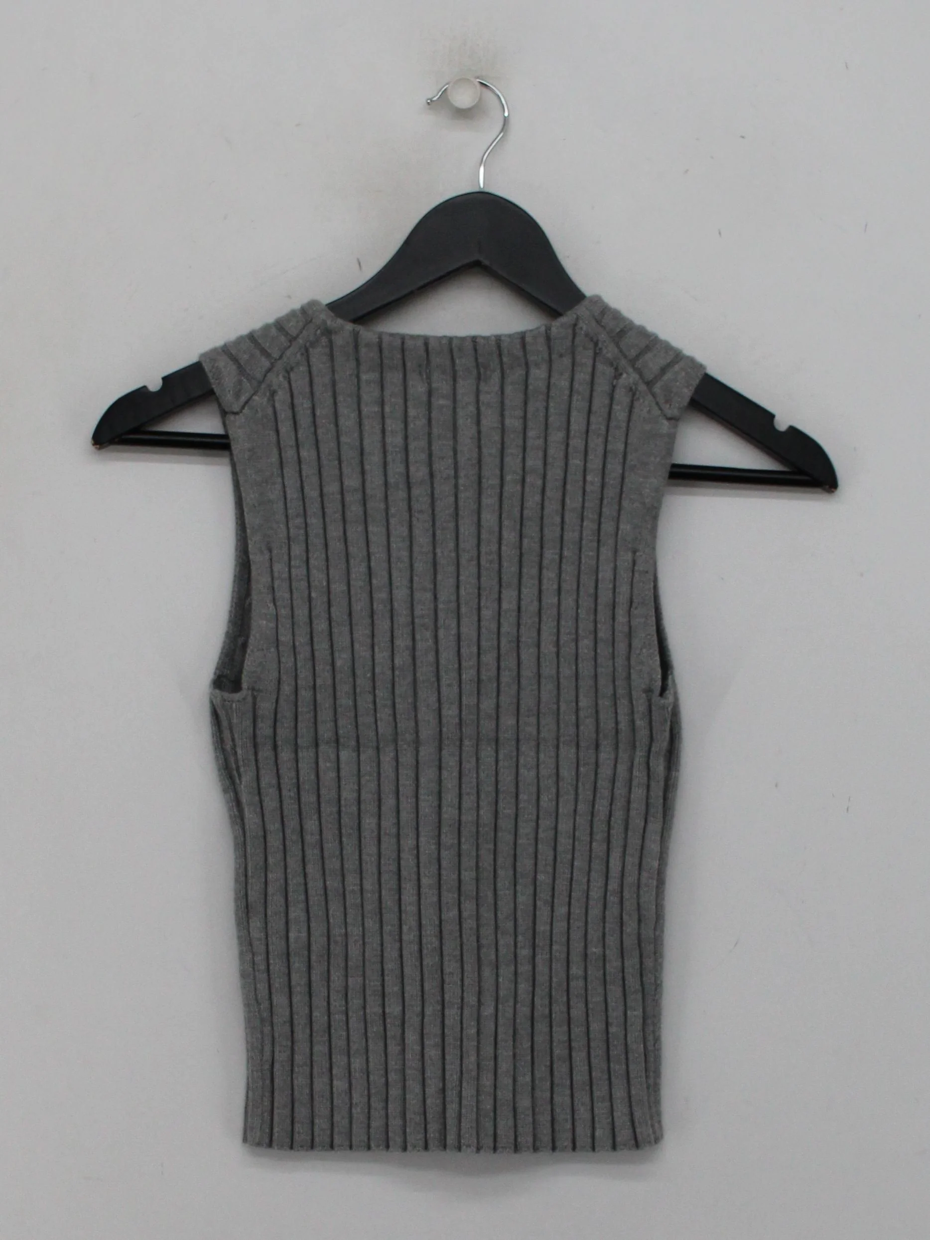 Weekday Women's Cardigan XS Grey Viscose with Polyester V-Neck Cardigan - Image 2