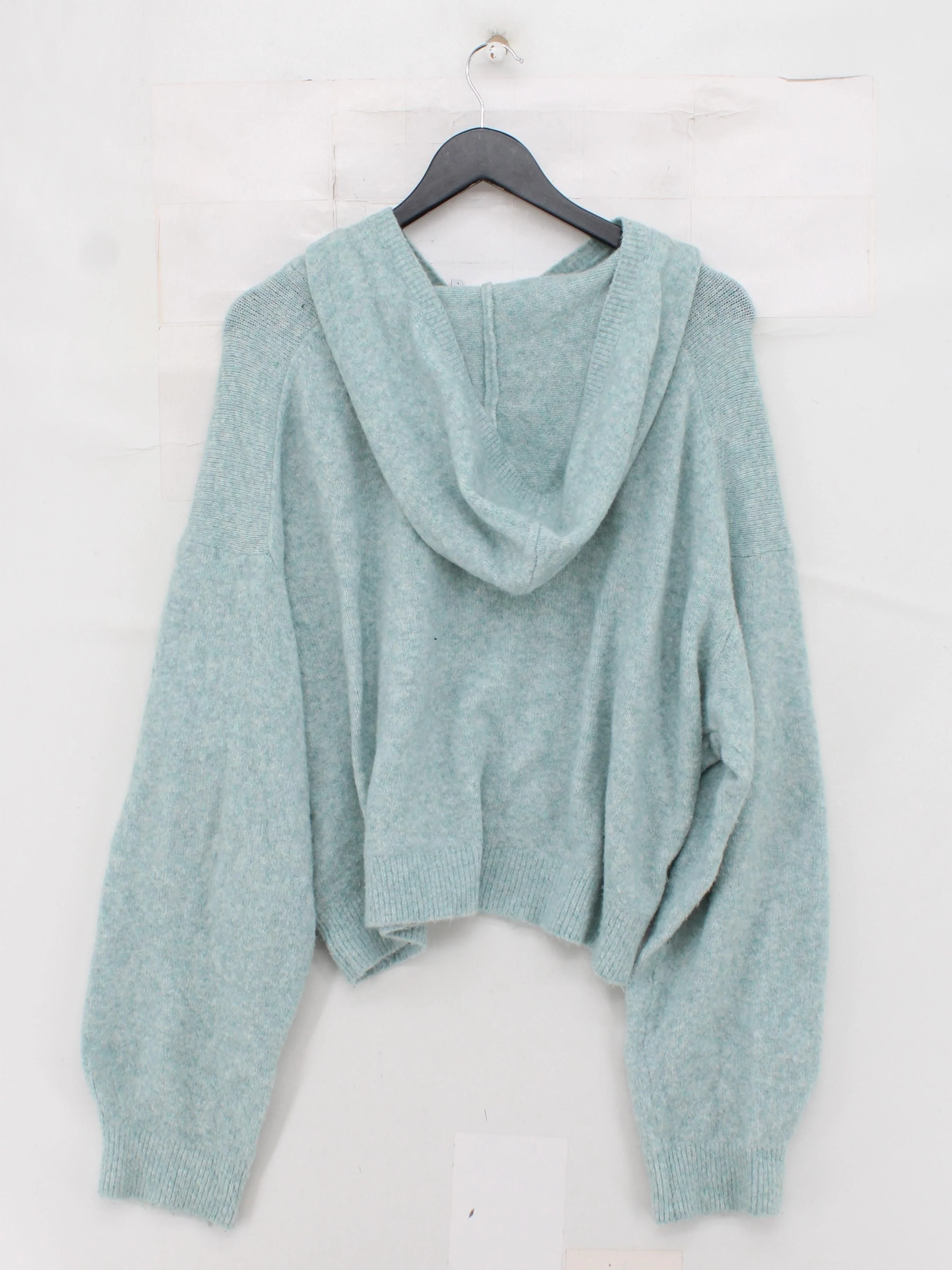Weekday Women's Hoodie L Blue Acrylic with Polyamide, Elastane, Wool Pullover - Image 2