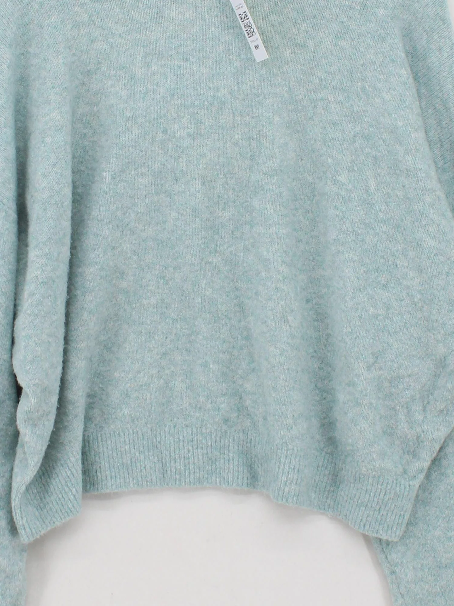 Weekday Women's Hoodie L Blue Acrylic with Polyamide, Elastane, Wool Pullover - Image 3
