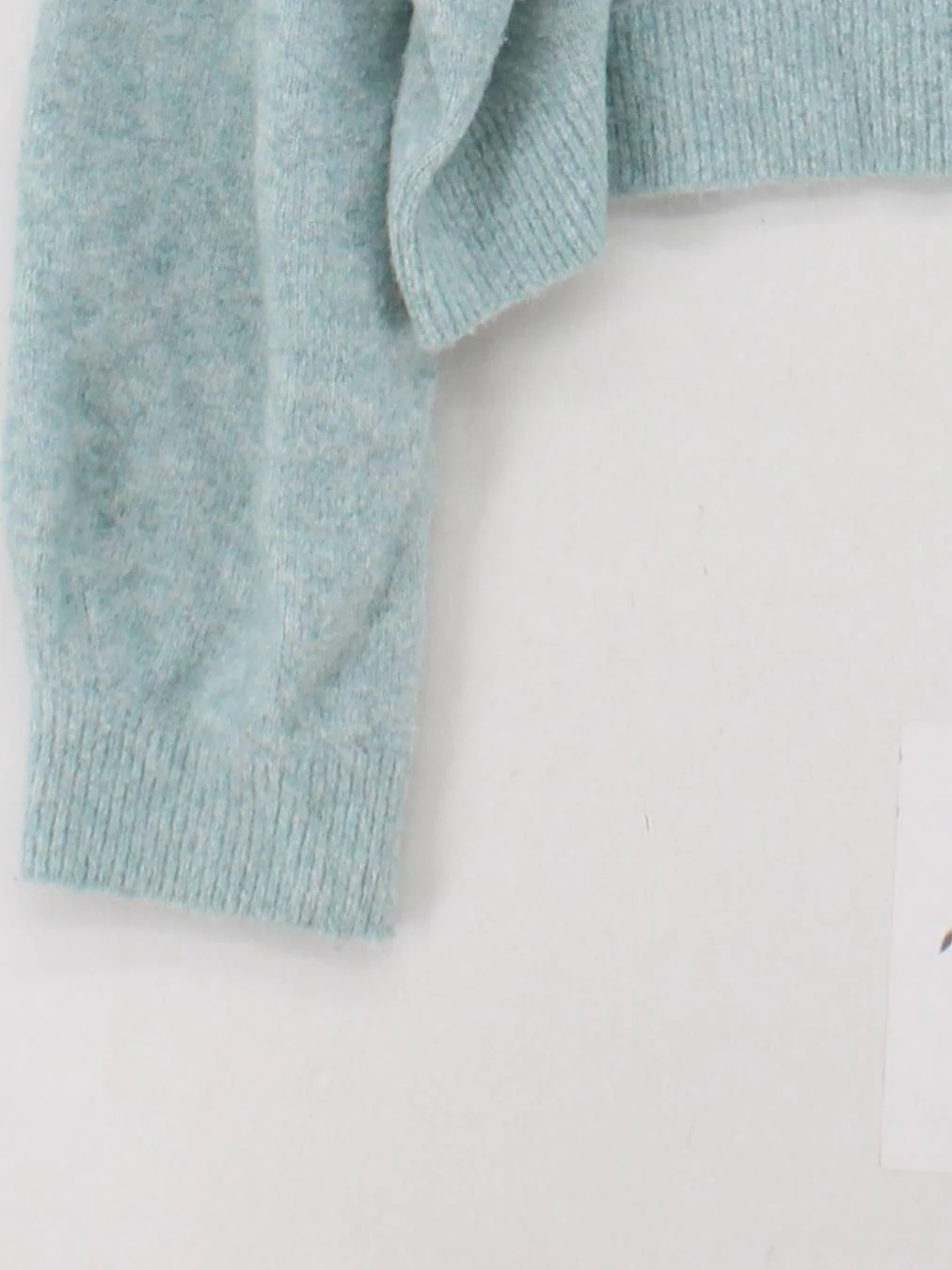 Weekday Women's Hoodie L Blue Acrylic with Polyamide, Elastane, Wool Pullover - Image 4