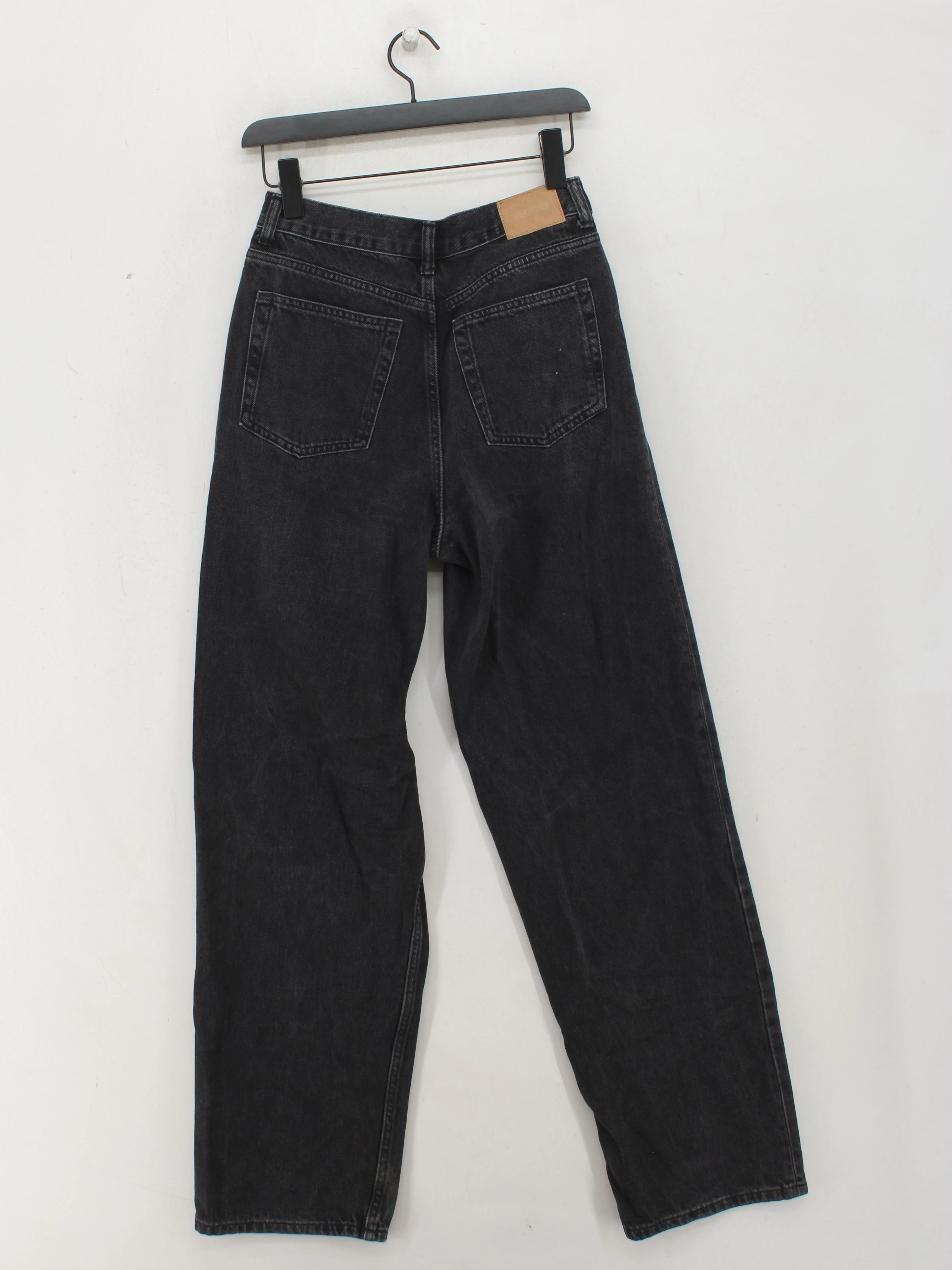Weekday Women's Jeans M Black 100% Cotton Wide-Leg - Image 2
