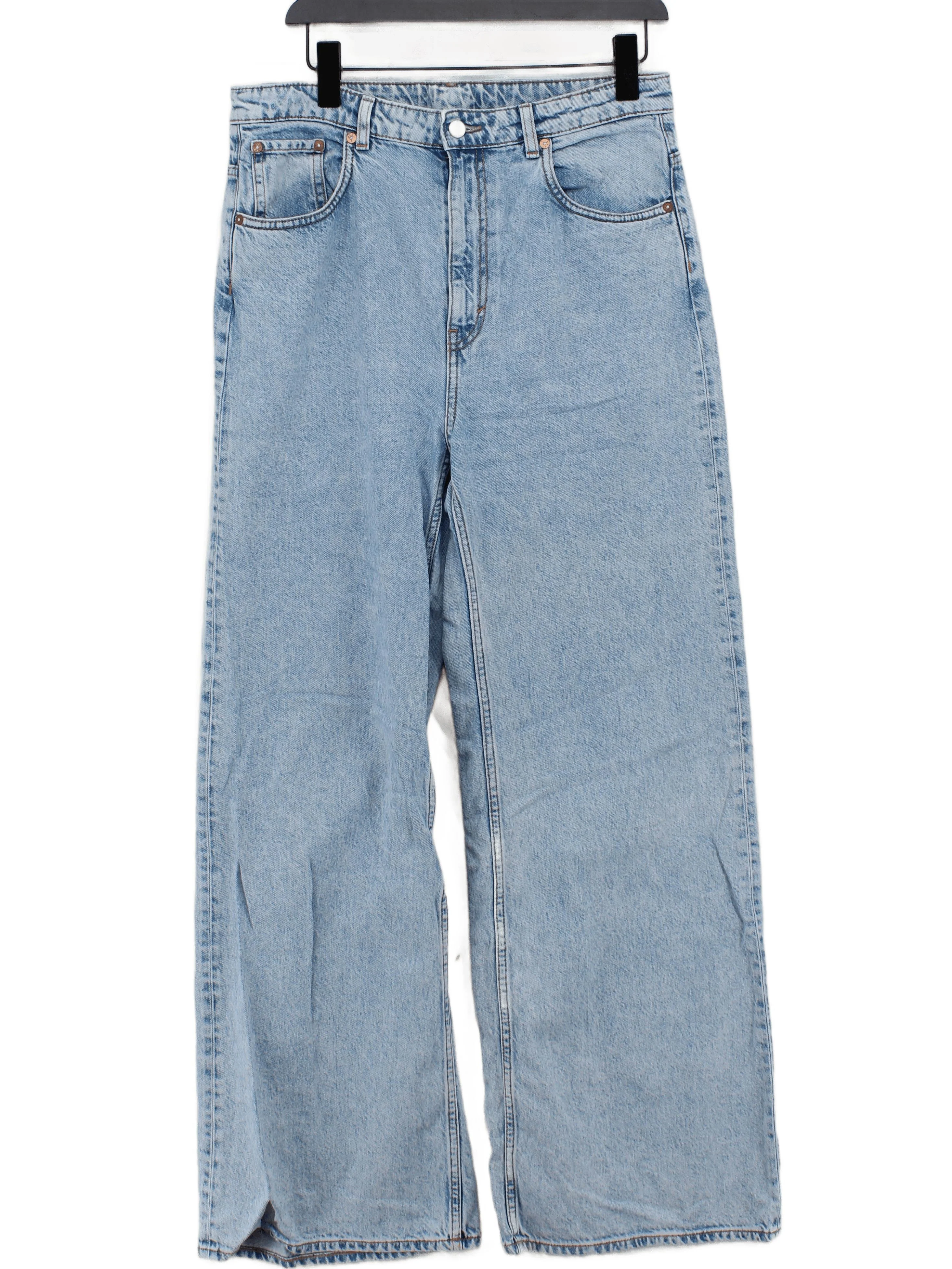 Weekday Women's Jeans W 32 in Blue 100% Cotton Wide-Leg