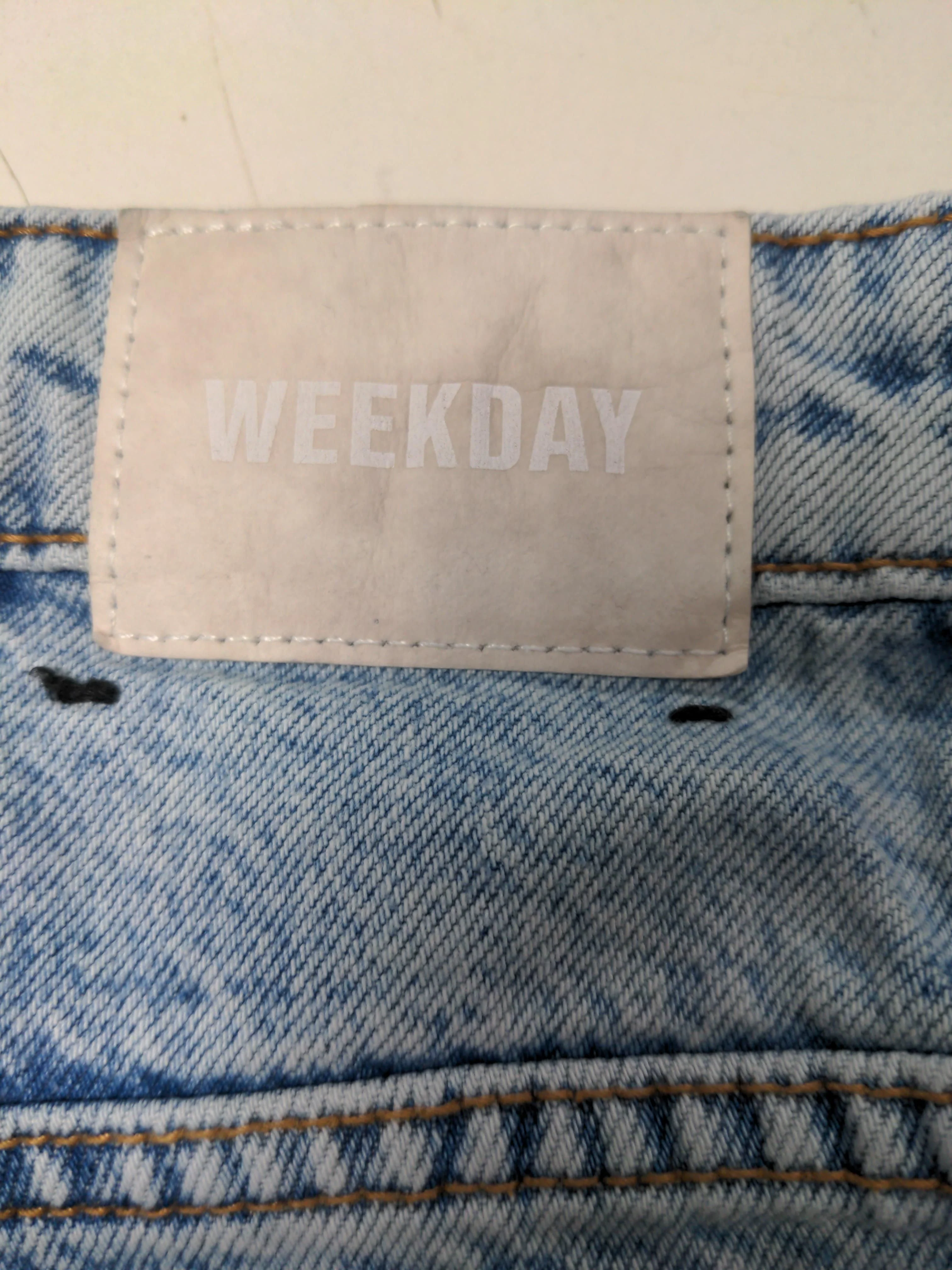 Weekday Women's Jeans W 32 in Blue 100% Cotton Wide-Leg - Image 5