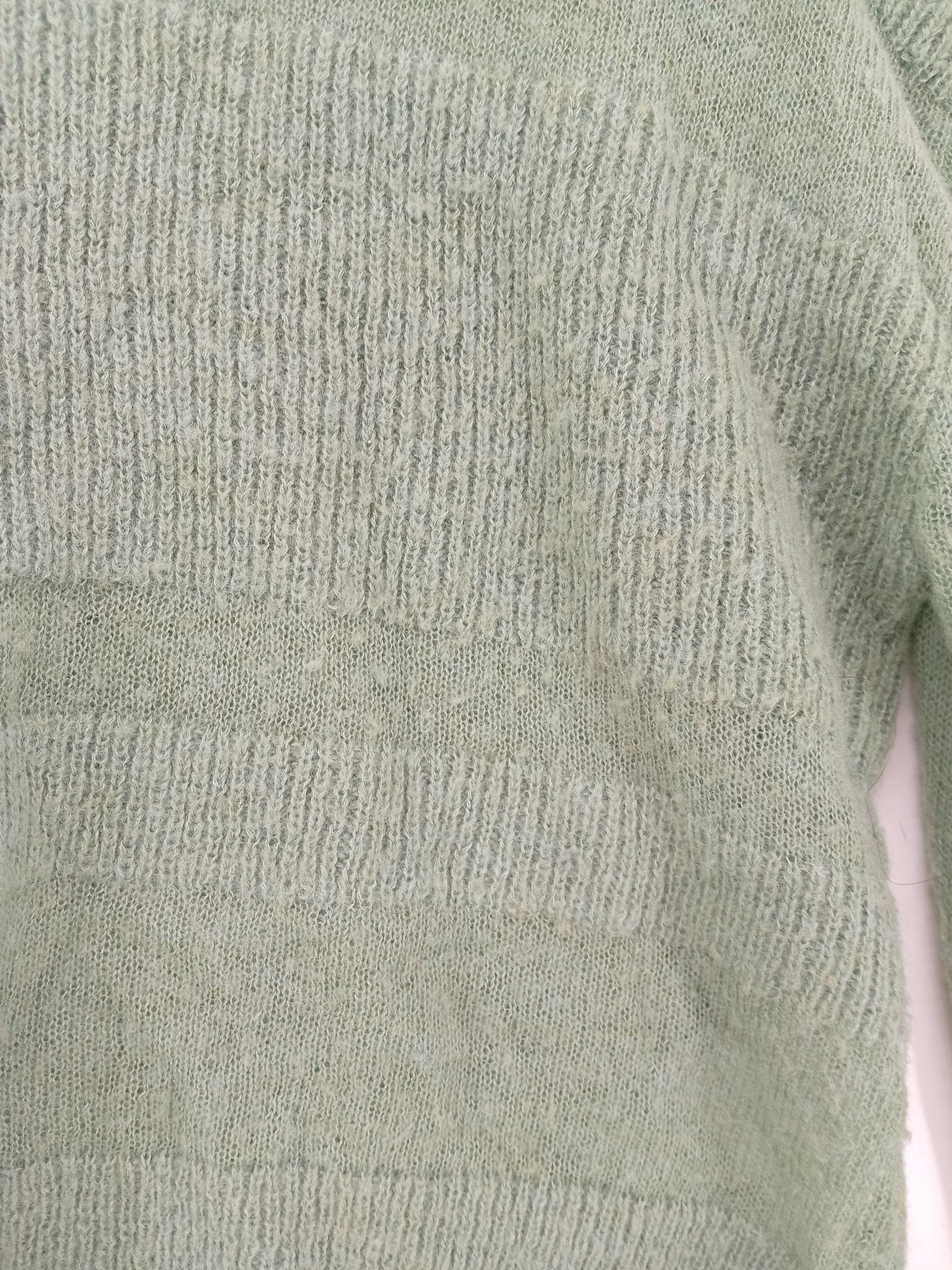 Weekday Women's Jumper L Green Wool with Polyamide Roll Neck Pullover - Image 5