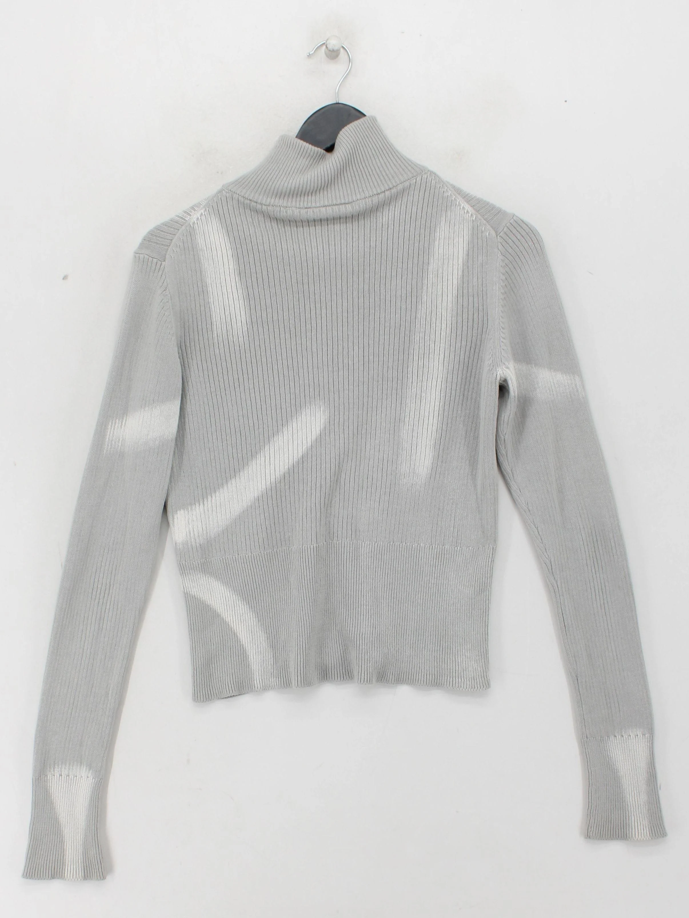 Weekday Women's Jumper M Grey 100% Cotton High Neck Pullover - Image 2