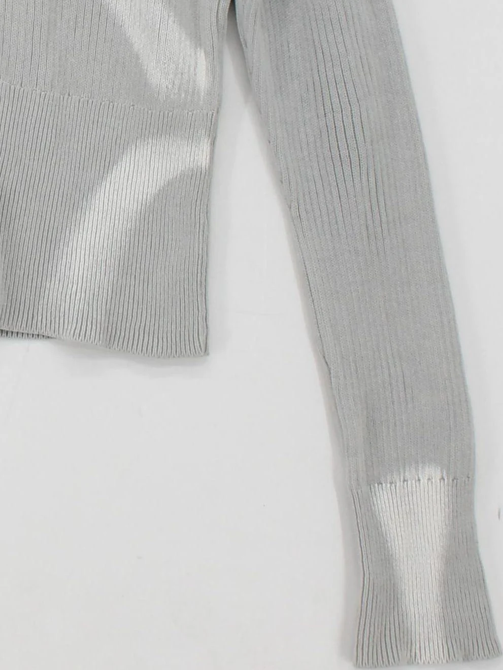 Weekday Women's Jumper M Grey 100% Cotton High Neck Pullover - Image 4