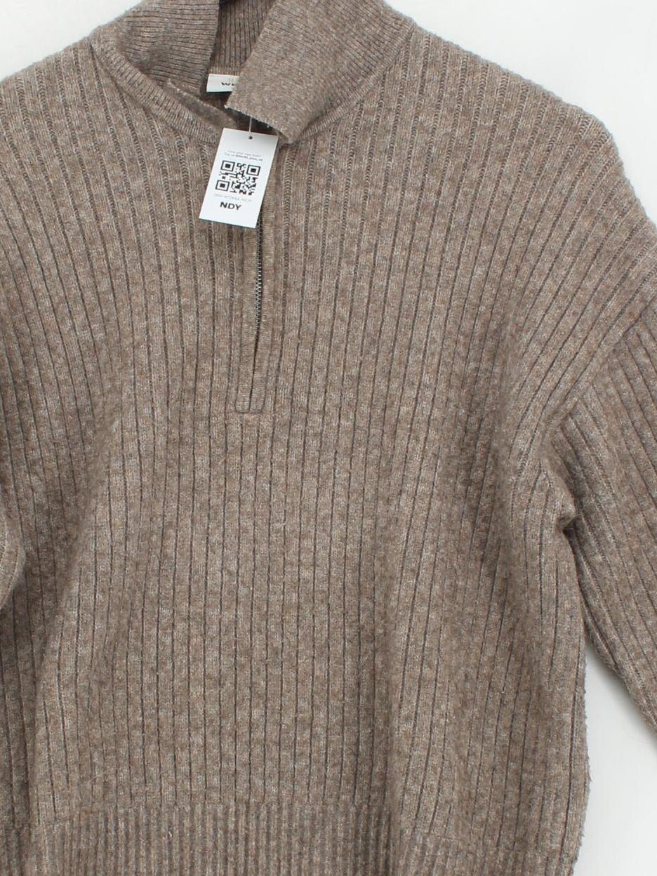 Weekday Women's Jumper S Brown Polyamide with Polyester, Elastane, Wool Pullover - Image 3
