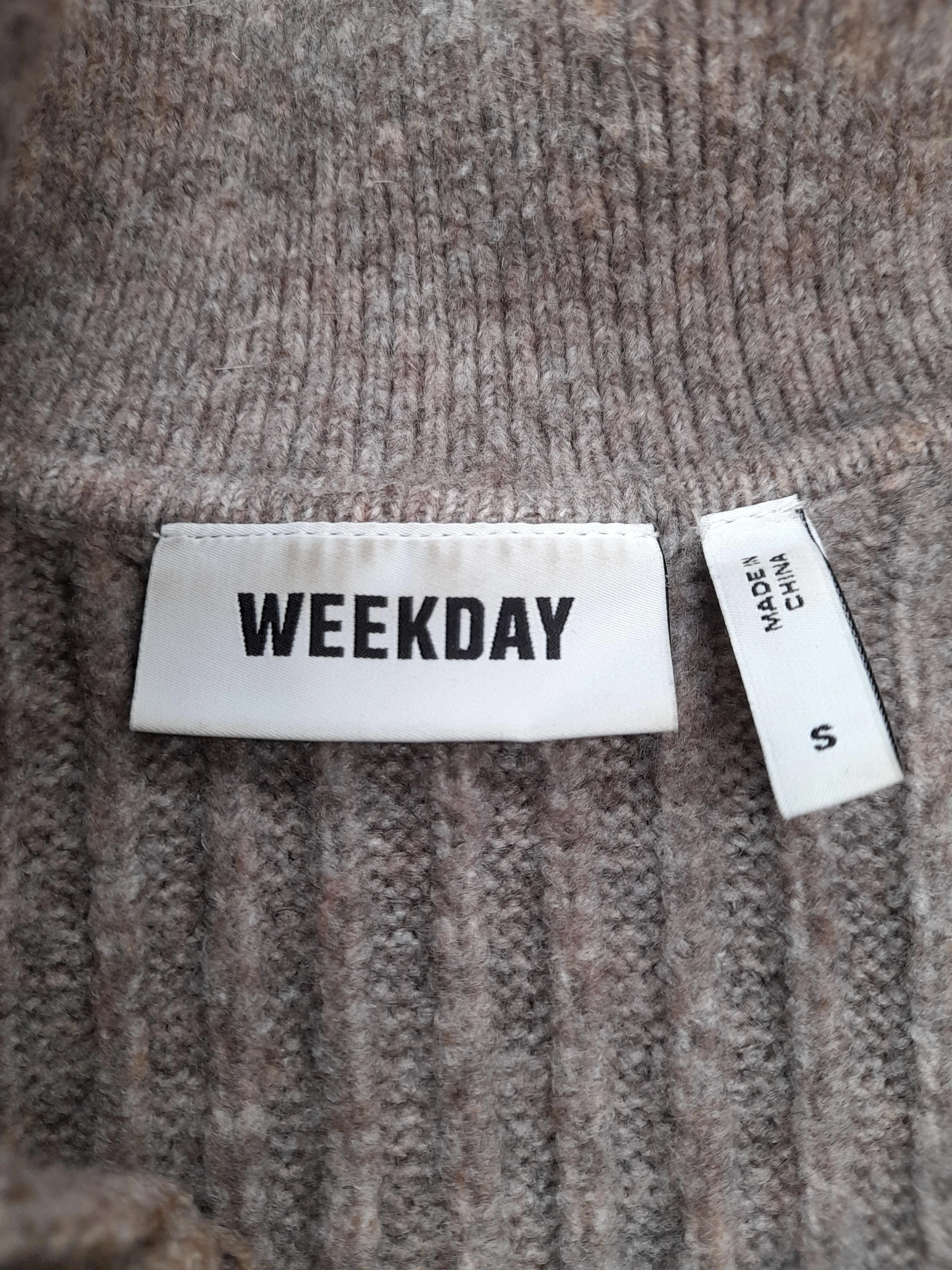 Weekday Women's Jumper S Brown Polyamide with Polyester, Elastane, Wool Pullover - Image 6