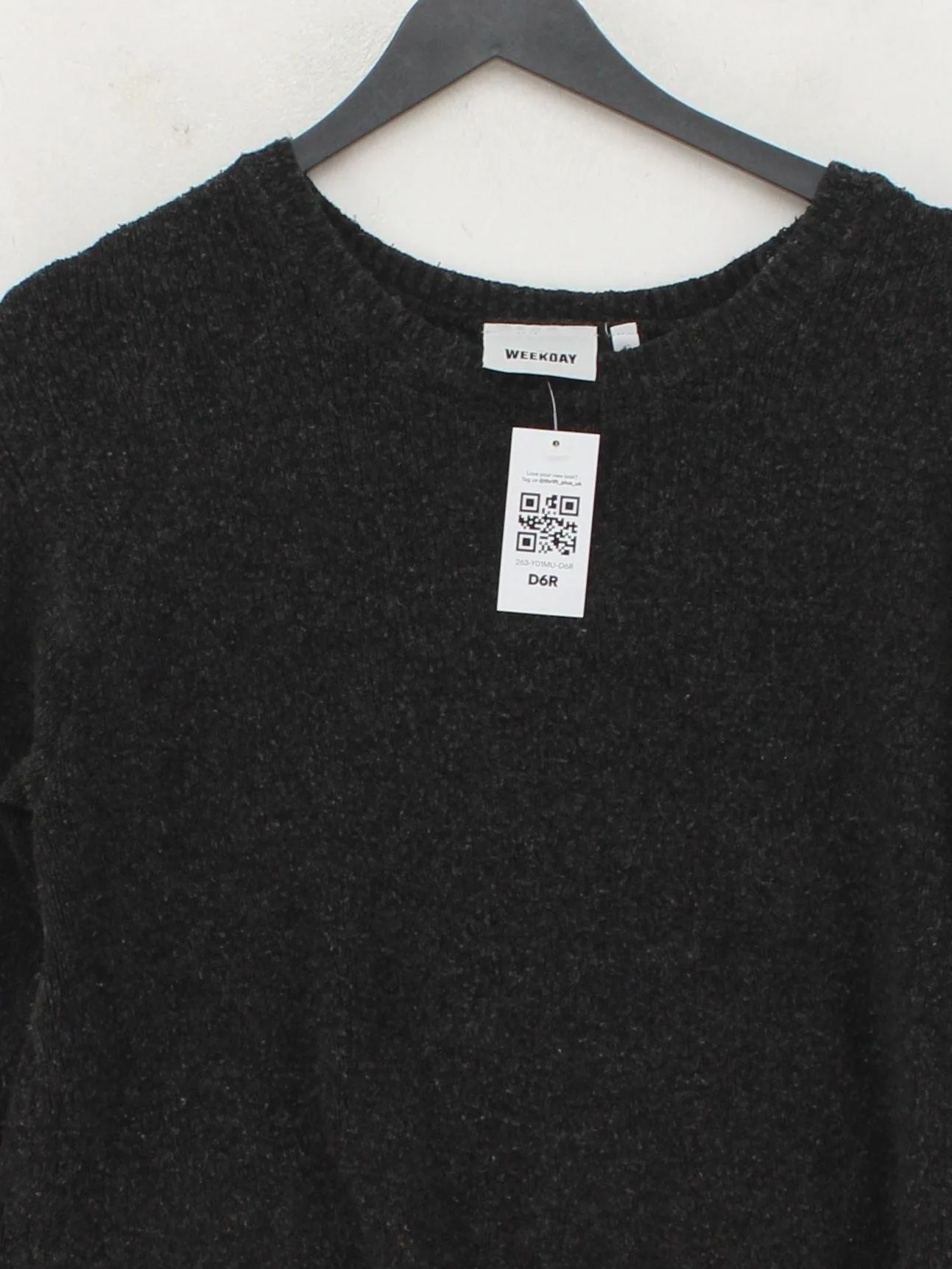 Weekday Women's Jumper UK 2 Grey Acrylic with Polyamide, Wool, Elastane Pullover - Image 3