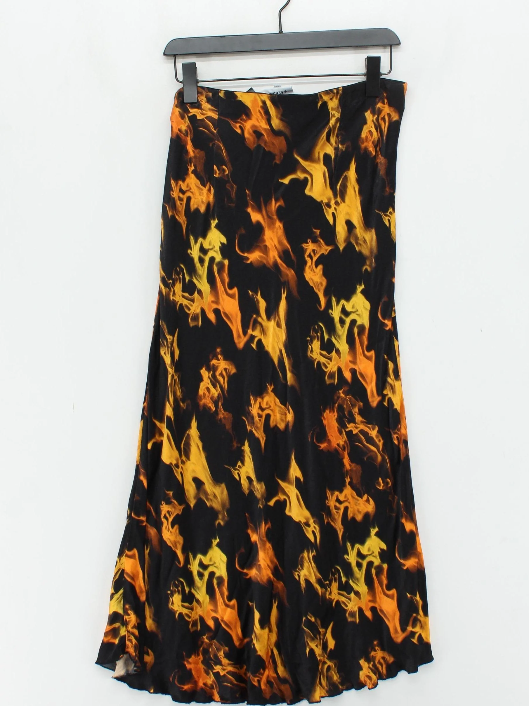 Weekday Women's Midi Skirt UK 16 Black 100% Viscose Midi Straight & Pencil - Image 2