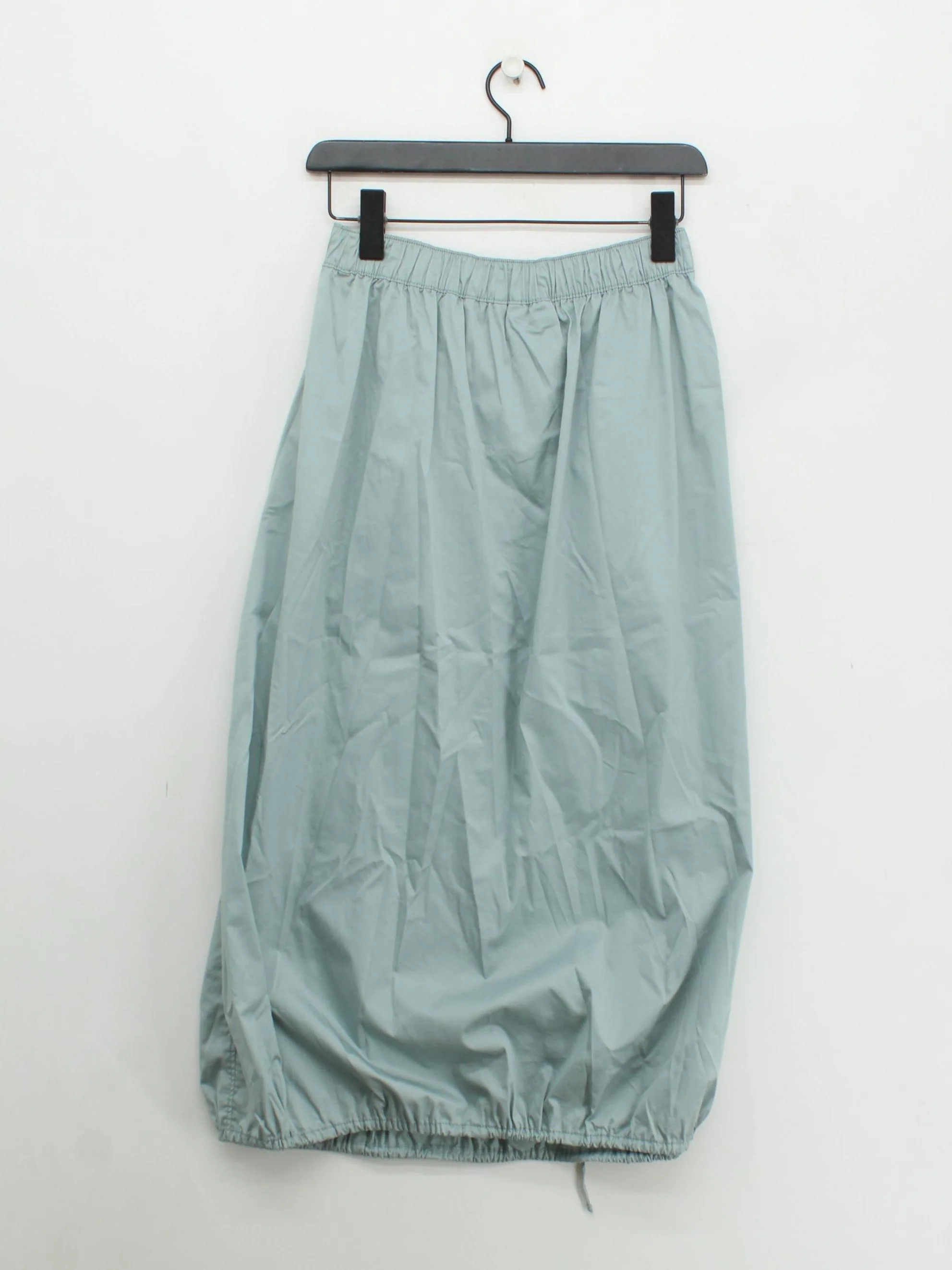 Weekday Women's Midi Skirt UK 8 Green Cotton with Polyamide, Elastane A-Line - Image 2