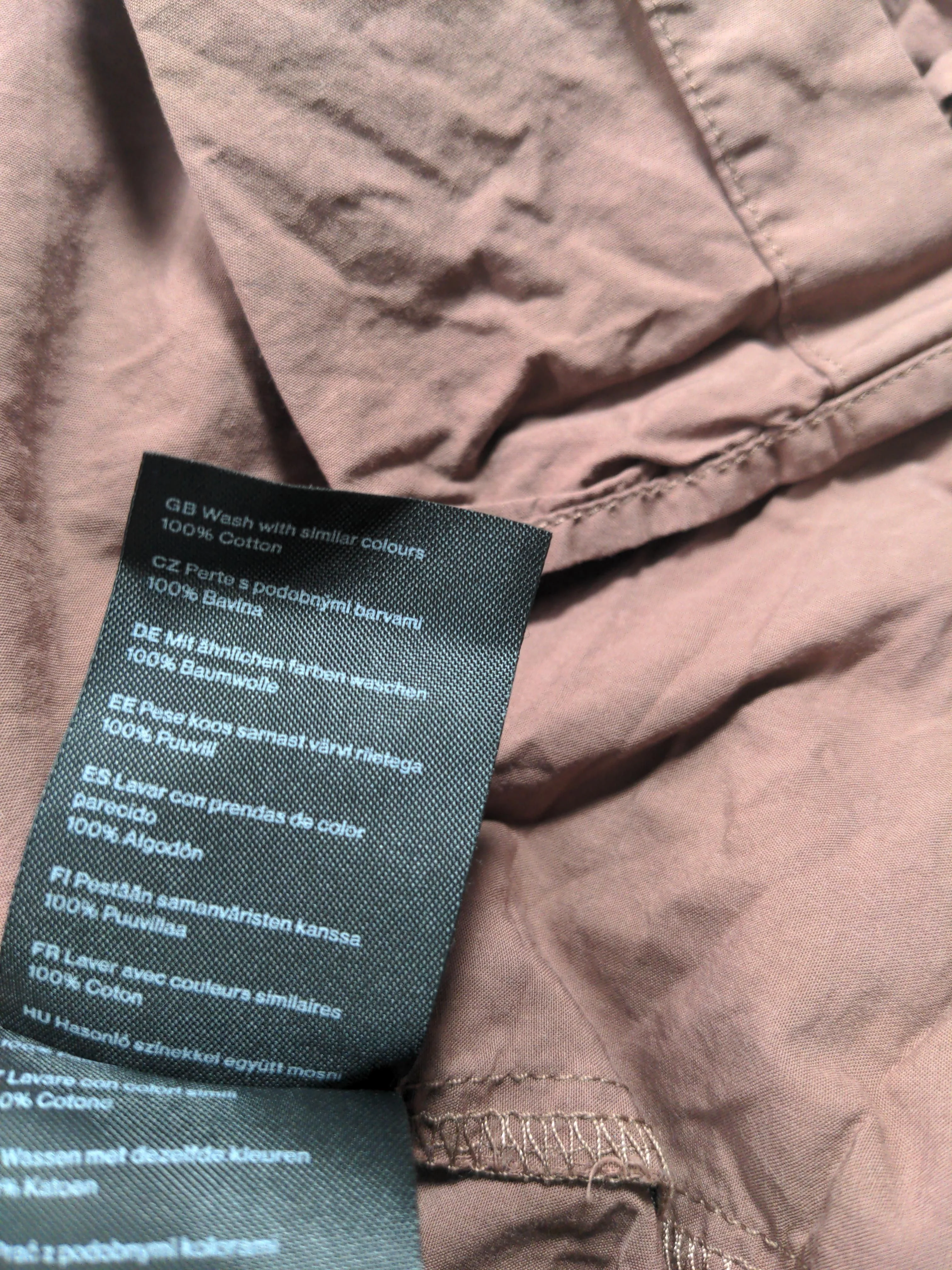 Weekday Women's Shirt M Brown 100% Cotton Long Sleeve Collared Basic - Image 6