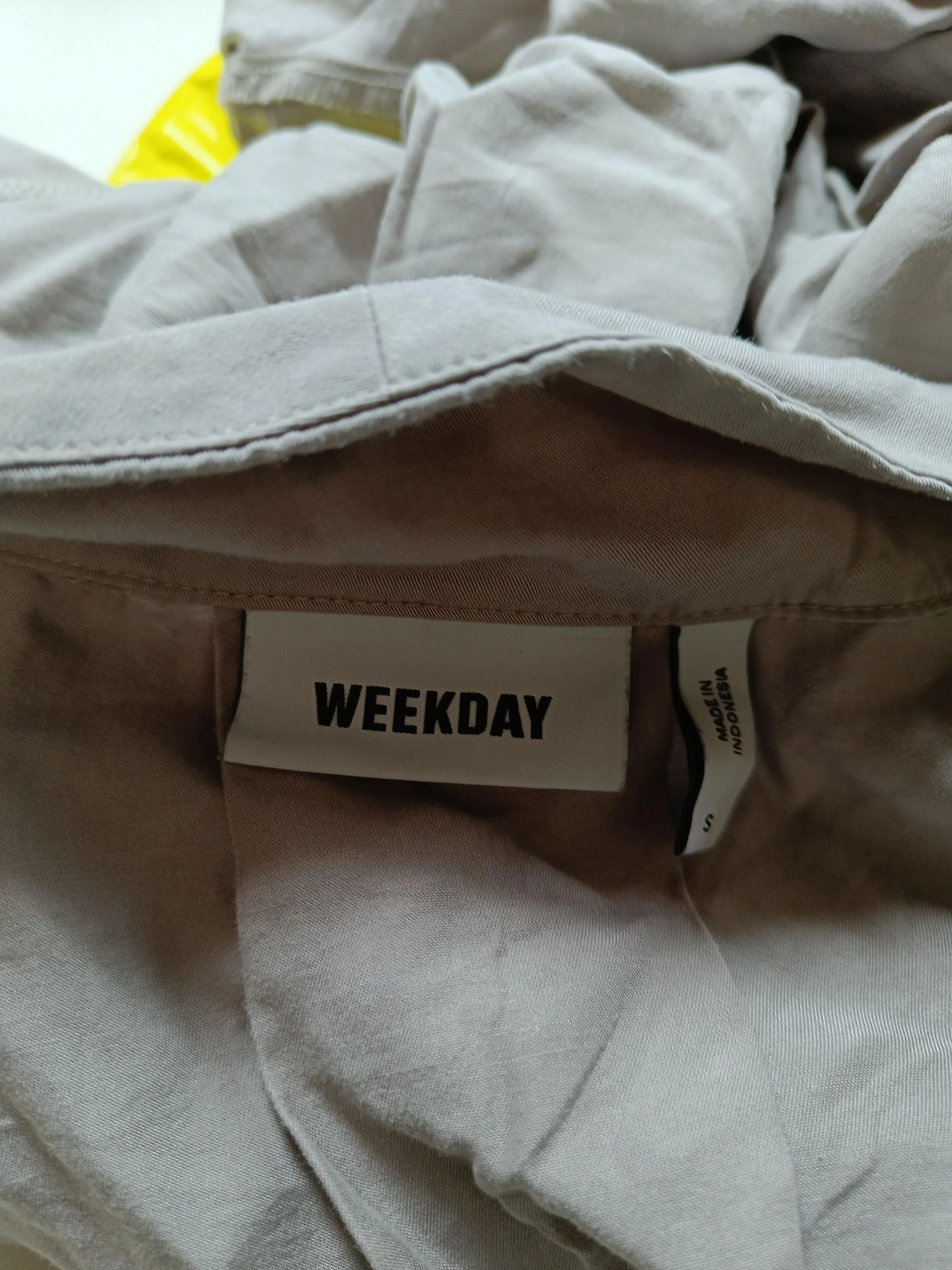 Weekday Women's Shirt S Grey 100% Lyocell Modal Long Sleeve Collared Basic - Image 5